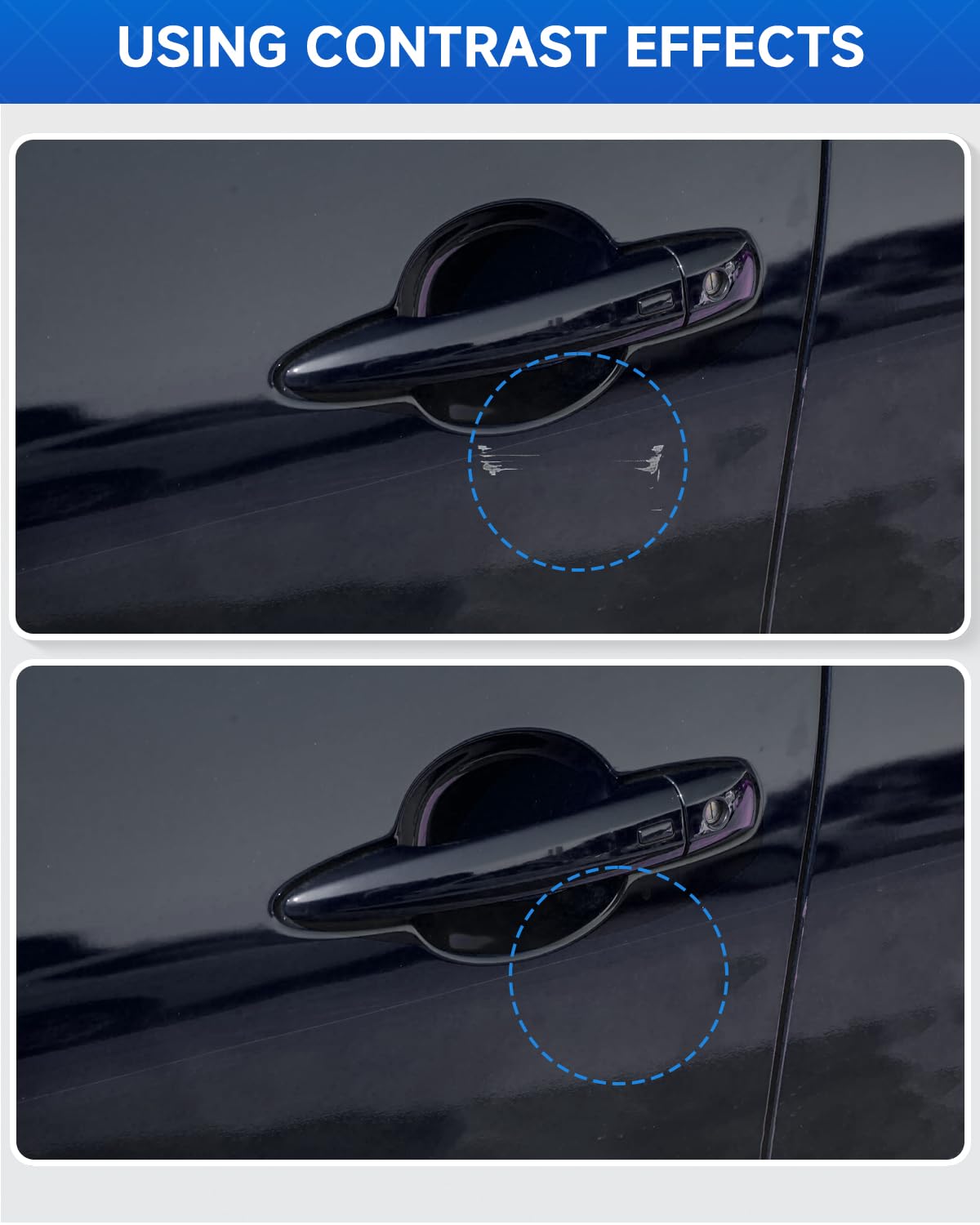 8X8 New Dark Blue Touch Up Paint Compatible with Toyota Exact Match Touch Up Paint Car Scratch Repair