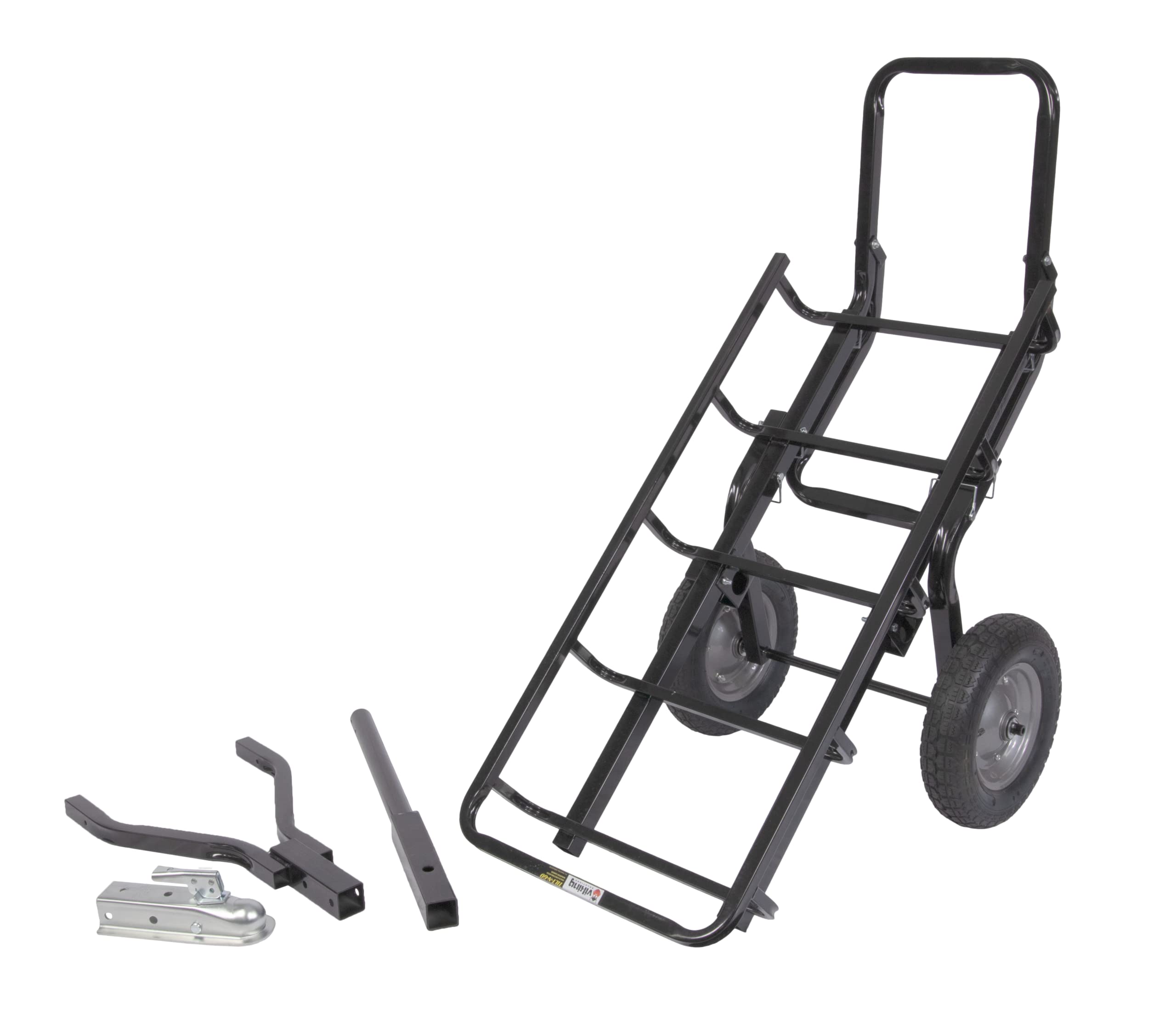 Viking Solutions Vks-Vtg401 Tilt-N-Go Combo Lifting Hunting Deer Trailer And Hauler Cargo Rack With Hitch Adapter And 13.5 Inch Wheels, Black