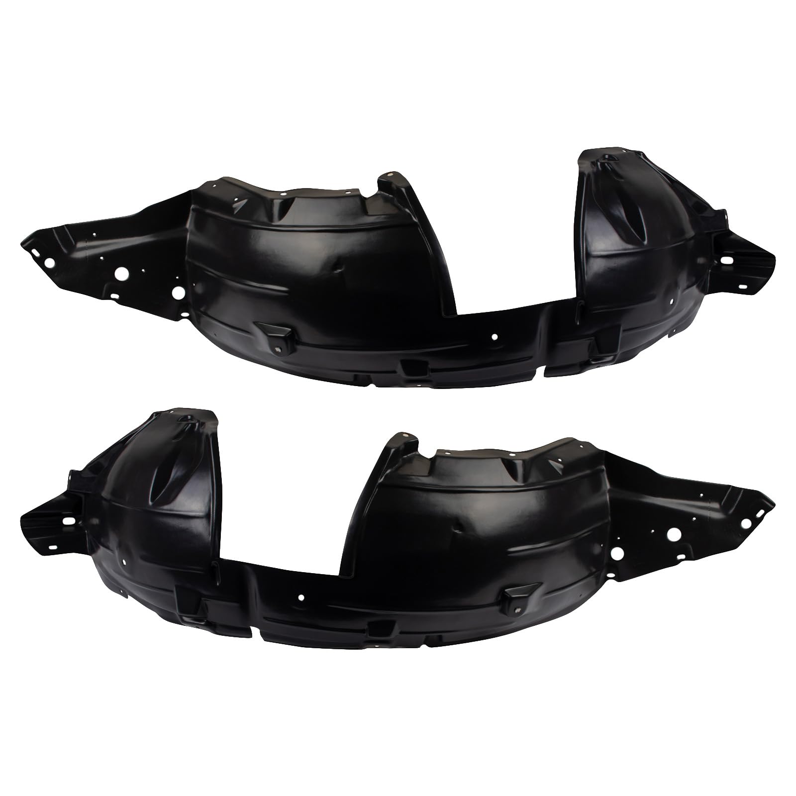Trq Front Inner Fender Liner Set Compatible With 2007-2009 Nissan Sentra Ni1250134 Ni1251134