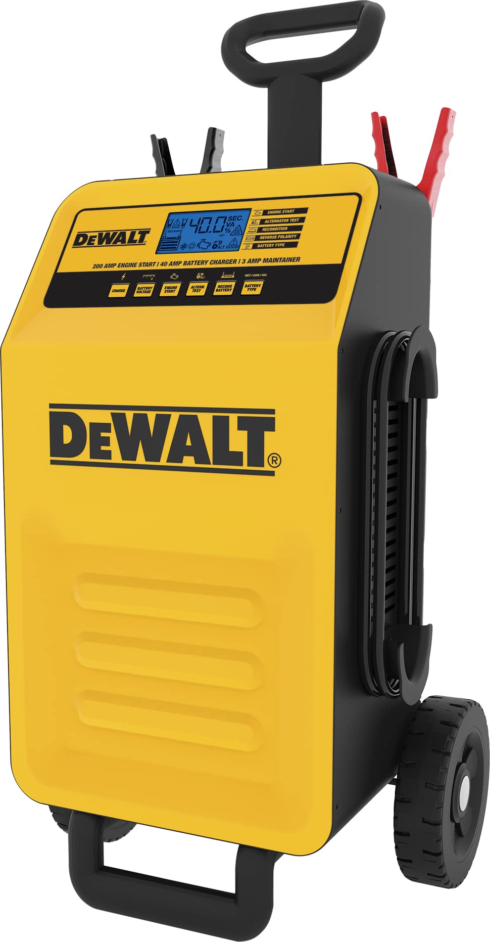 Dewalt Dxaec200 Dxae200 Professional 40-Amp Rolling Battery Charger And 3-Amp Maintainer With 200-Amp Engine Start