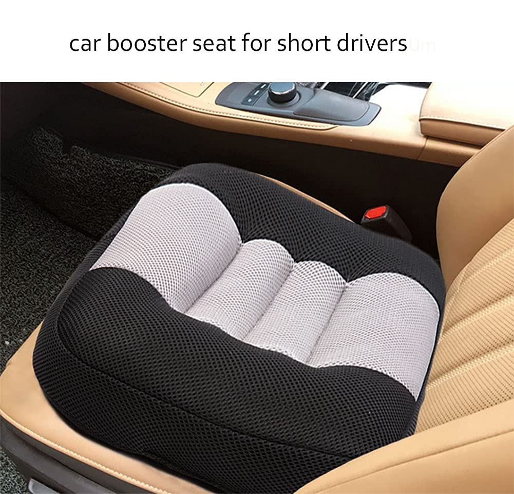 Car Driving Seat Cushion, Car Seat Elevation Cushion, Dwarf Adult Booster Seat Cushion For Short Drivers, Increase The Field Of View By 4.7In, Ideal For Trucks, Cars, Chairs, Wheelchairs (Grey)