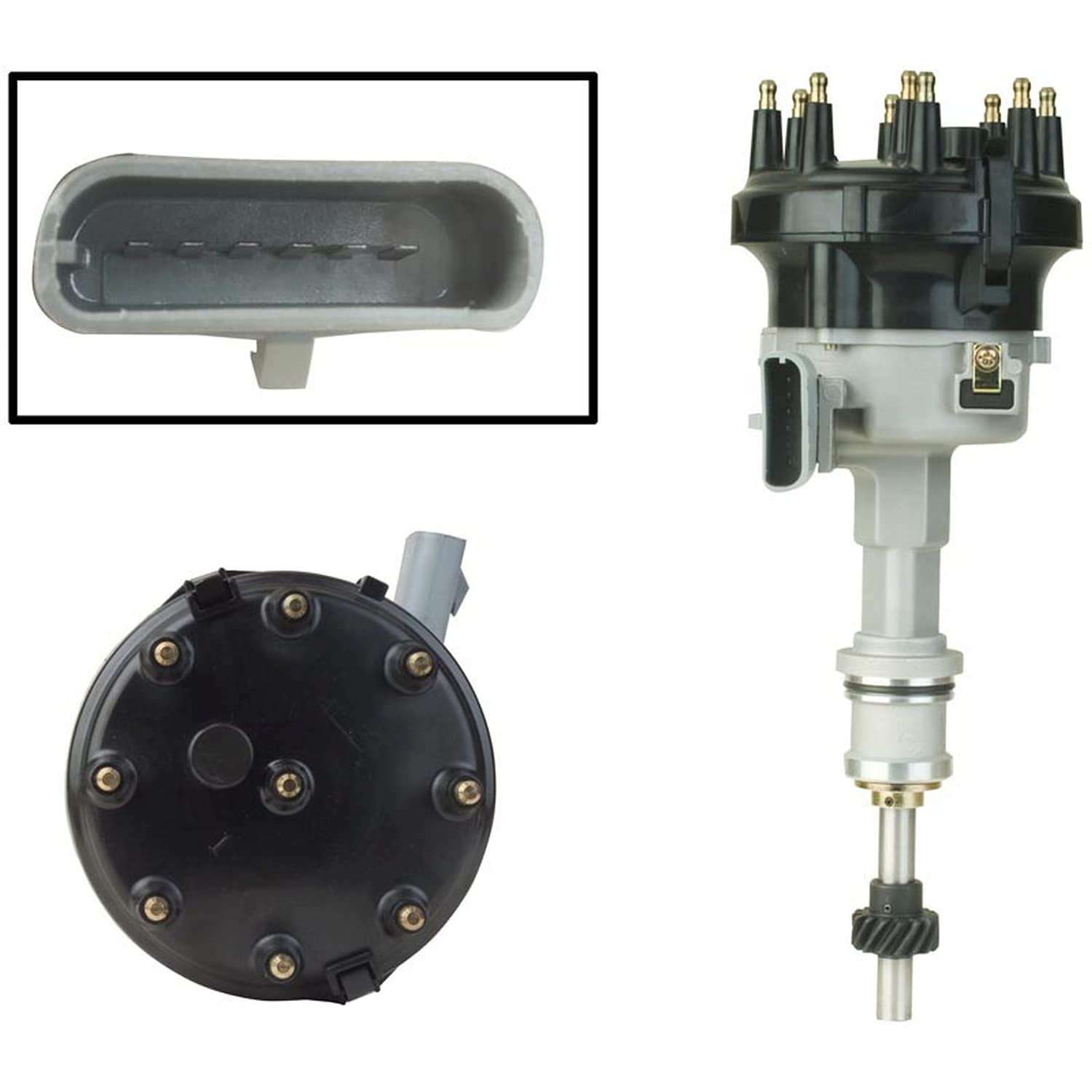 New Distributor Compatible With 1988 1989 1990 1991 Compatible With F-150 F250 F350 E150 E250 E350 Bronco 351 5.8, Replaces E7Te