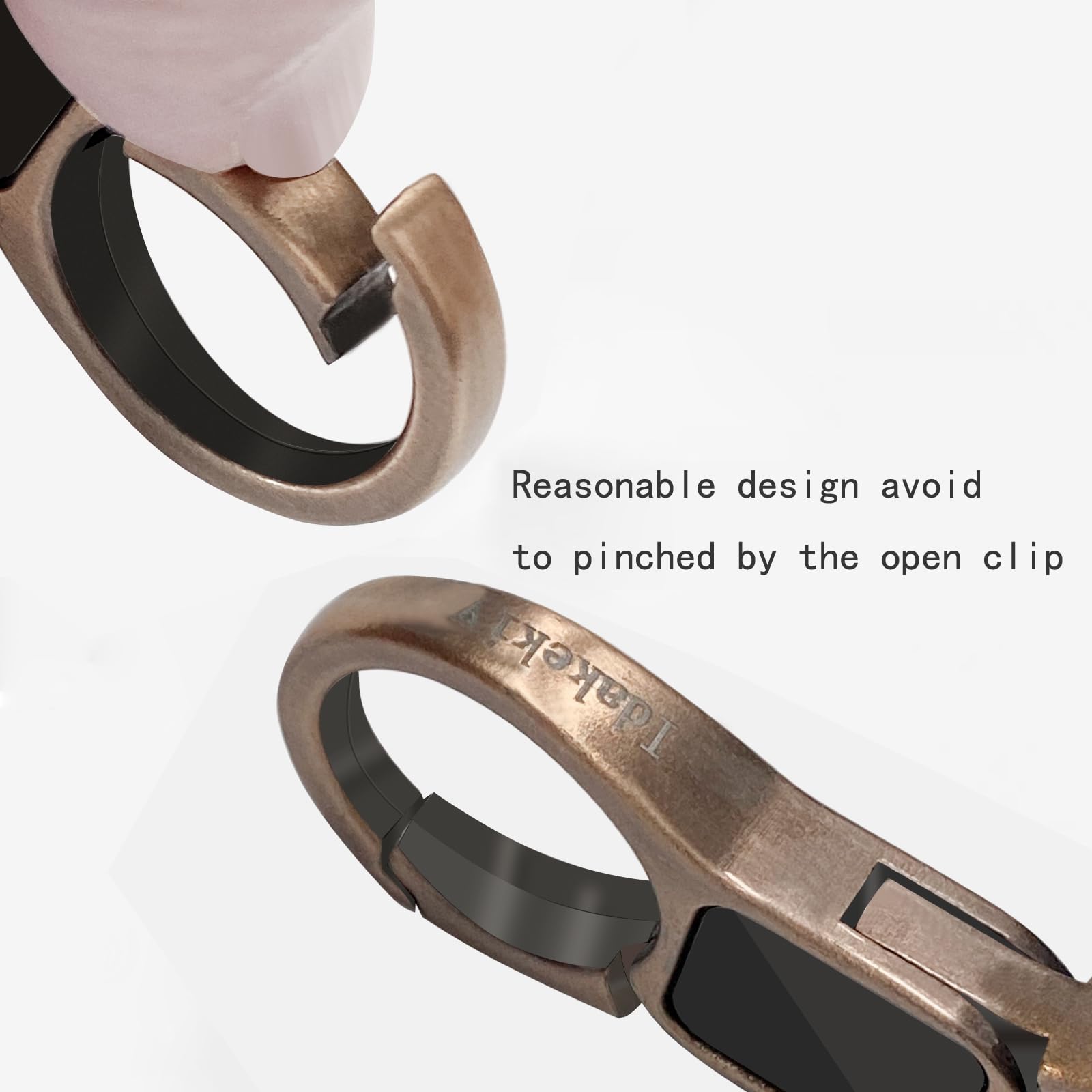 Idakekiy Key Chain Quick Release Spring With 4 Key Rings Heavy Duty Car Keychain Organizer For Men And Women (Gold Bronze)