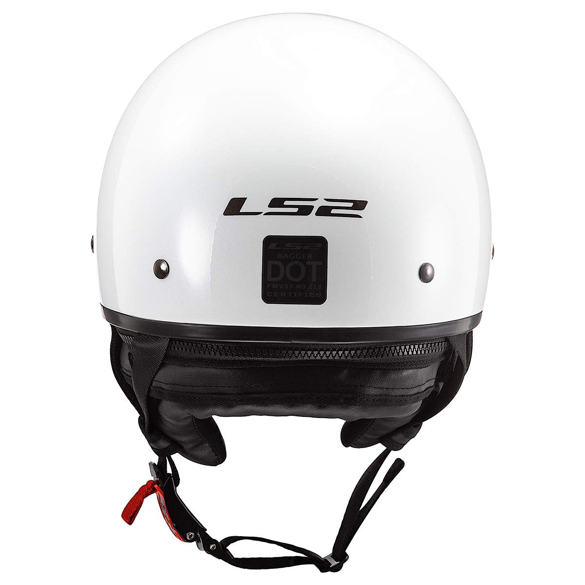 Ls2 Helmets Bagger Motorcycle Half Helmet (Gloss White - X-Large)