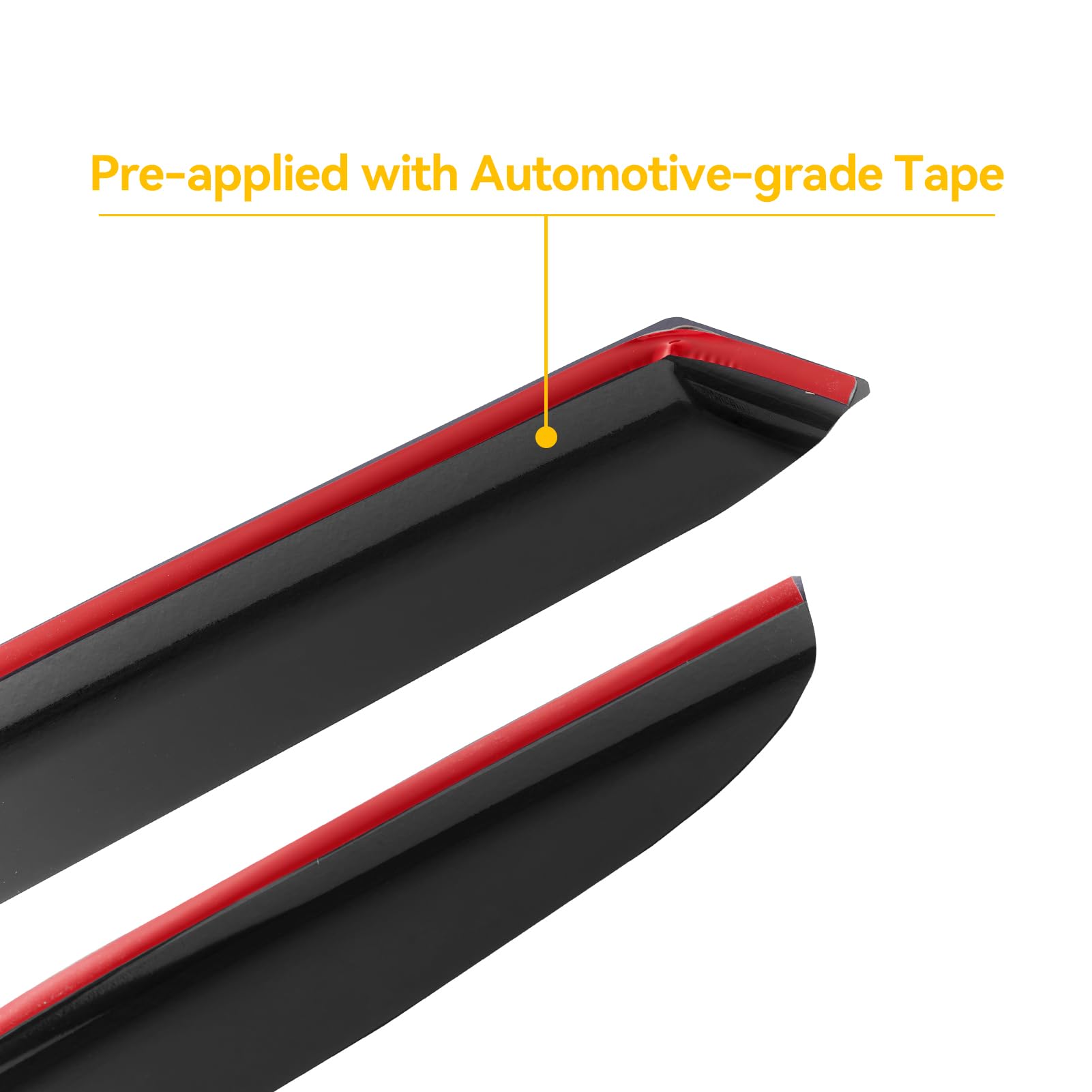 Window Rain Guards For 2019-2024 Chevy Silverado/Gmc Sierra 1500 Crew Cab, Out-Channel Window Vent Wind Visors Shades Deflectors