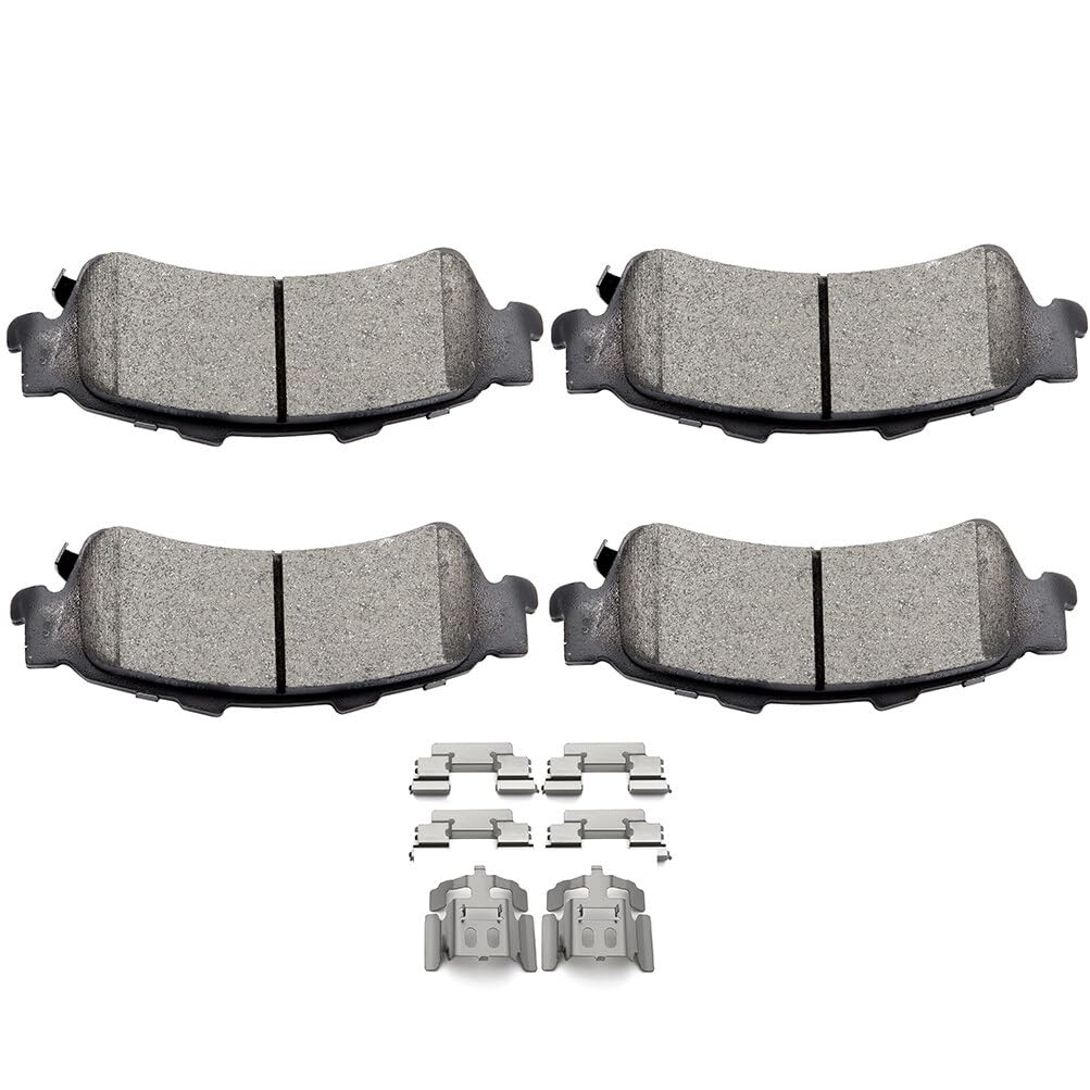 SCITOO D792 Rear Ceramic Brake Pads Sets & Brake Hardware Fit For Cadillac DeVille/DTS/Escalade,For Chevy Astro/Silverado 1500 /