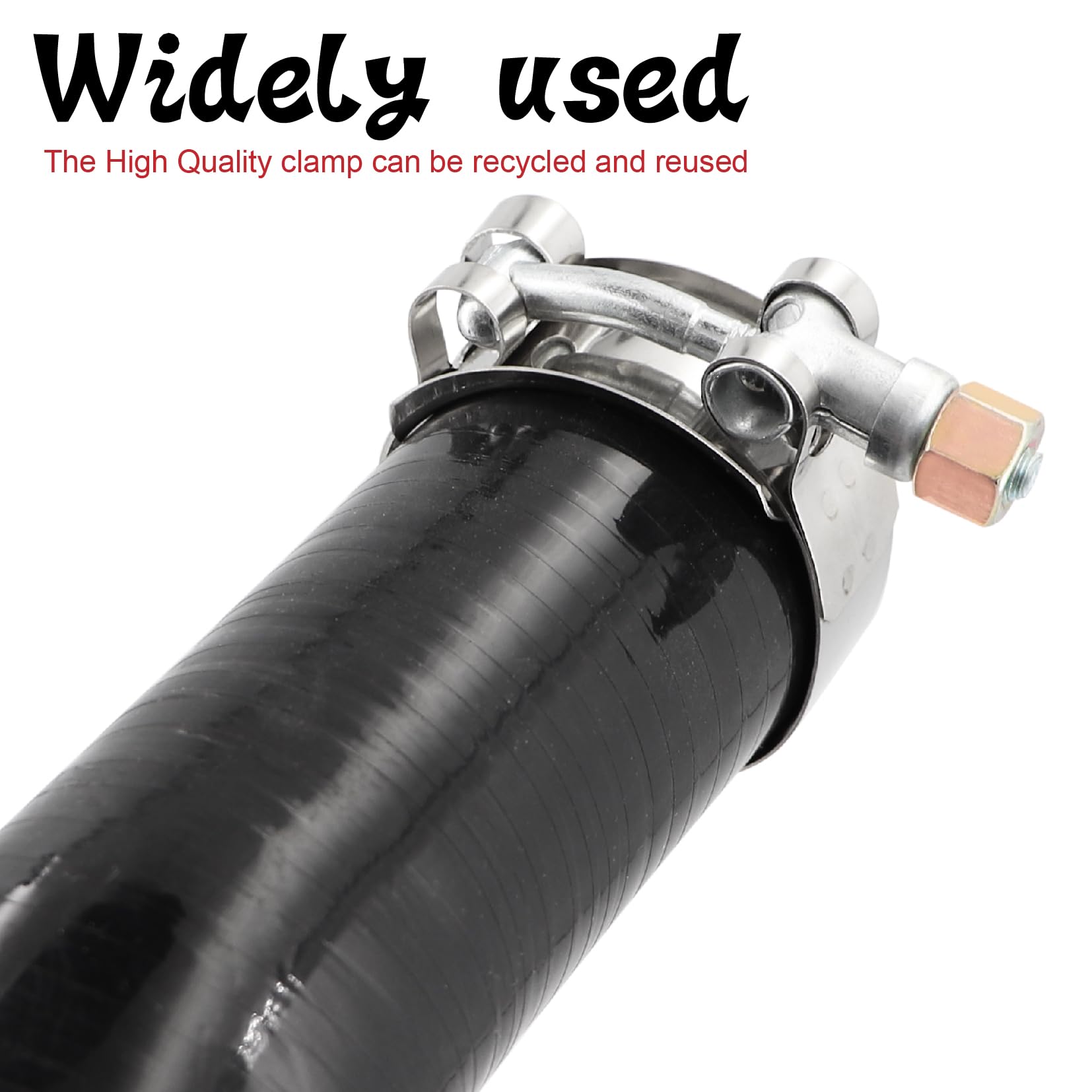 TuoLauthon ID 1.5 '' to 2.5 '' 90 Degree Elbow Coupler Reducer Silicone Hose with 2 T-Bolt Clamps for Turbo/Intercooler/Intake P