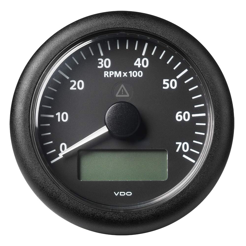 Veratron 3-3/8'' (85Mm) Viewline Tachometer W/Multi-Function Display - 0 To 7000 Rpm - Black Dial & Bezel