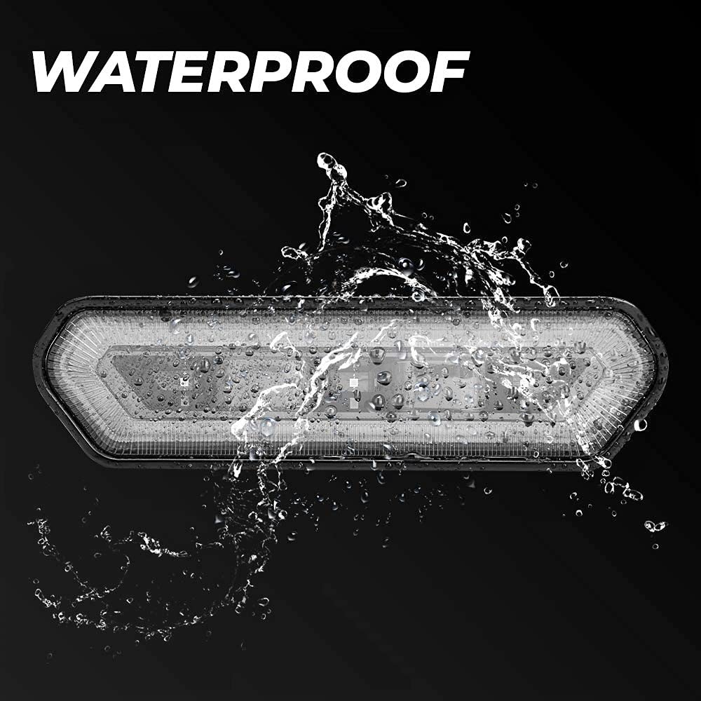 Kemimoto Utv Chase Led Tail Light, Chase Brake Light Bar With 5 Modes(Strobe, Courtesy, Reverse, Running, And Brake) Compatible With Polaris Rzr Ranger Can-Am Maverick X3-1.75'' To 2' Roll Bar