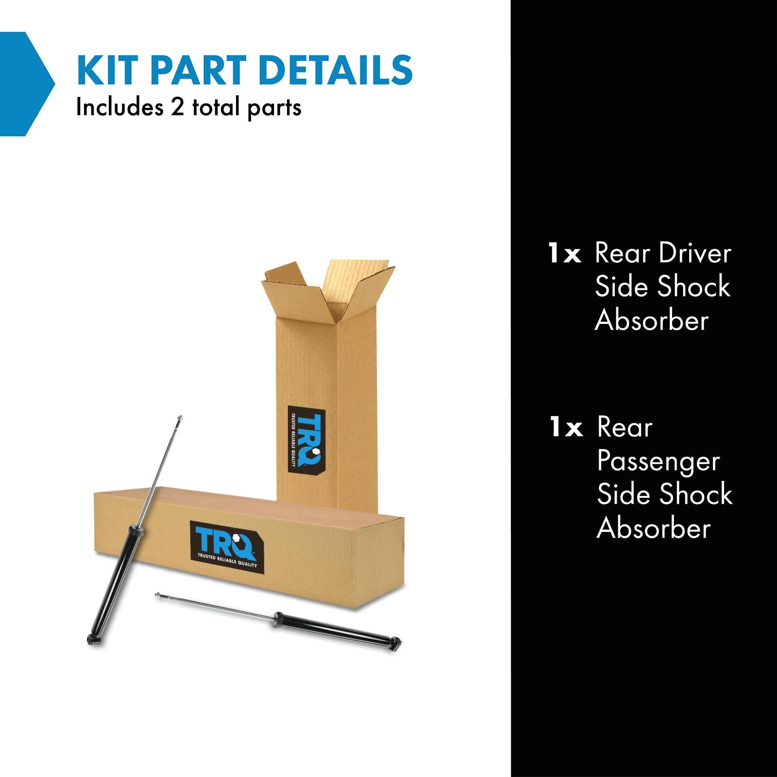 Trq Rear Shock Absorber Set Compatible With 1991-1998 Bmw 318I 1992-1997 318Is 1998-1999 323I 323Is 1991-1995 325I 325Is 1996-19