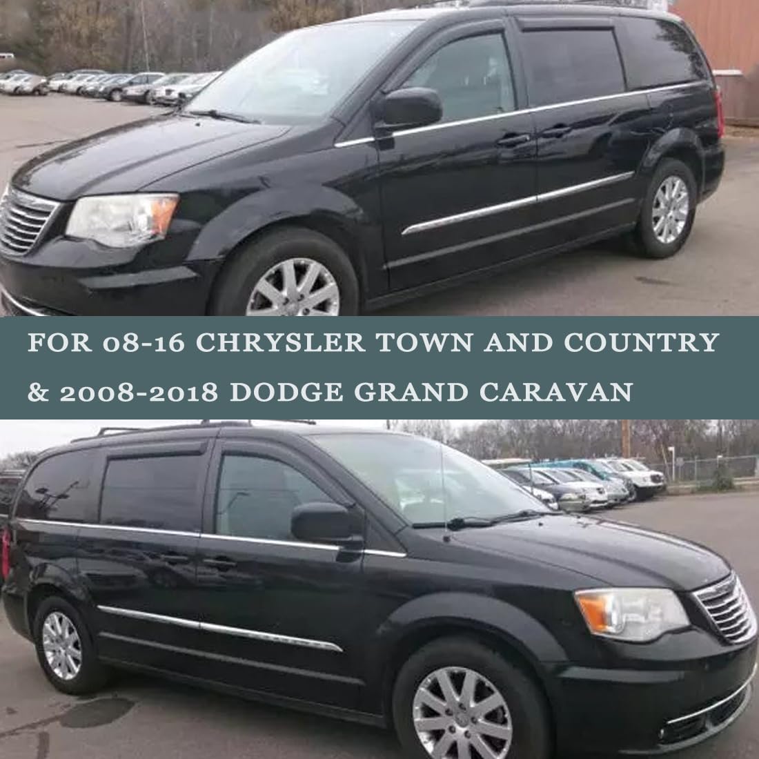 94251 Waterproof Sunproof Rain Guards Set, 4Pcs Out-Channel Protective Side Window Wind Deflectors, Window Visor Fit For 2008-20