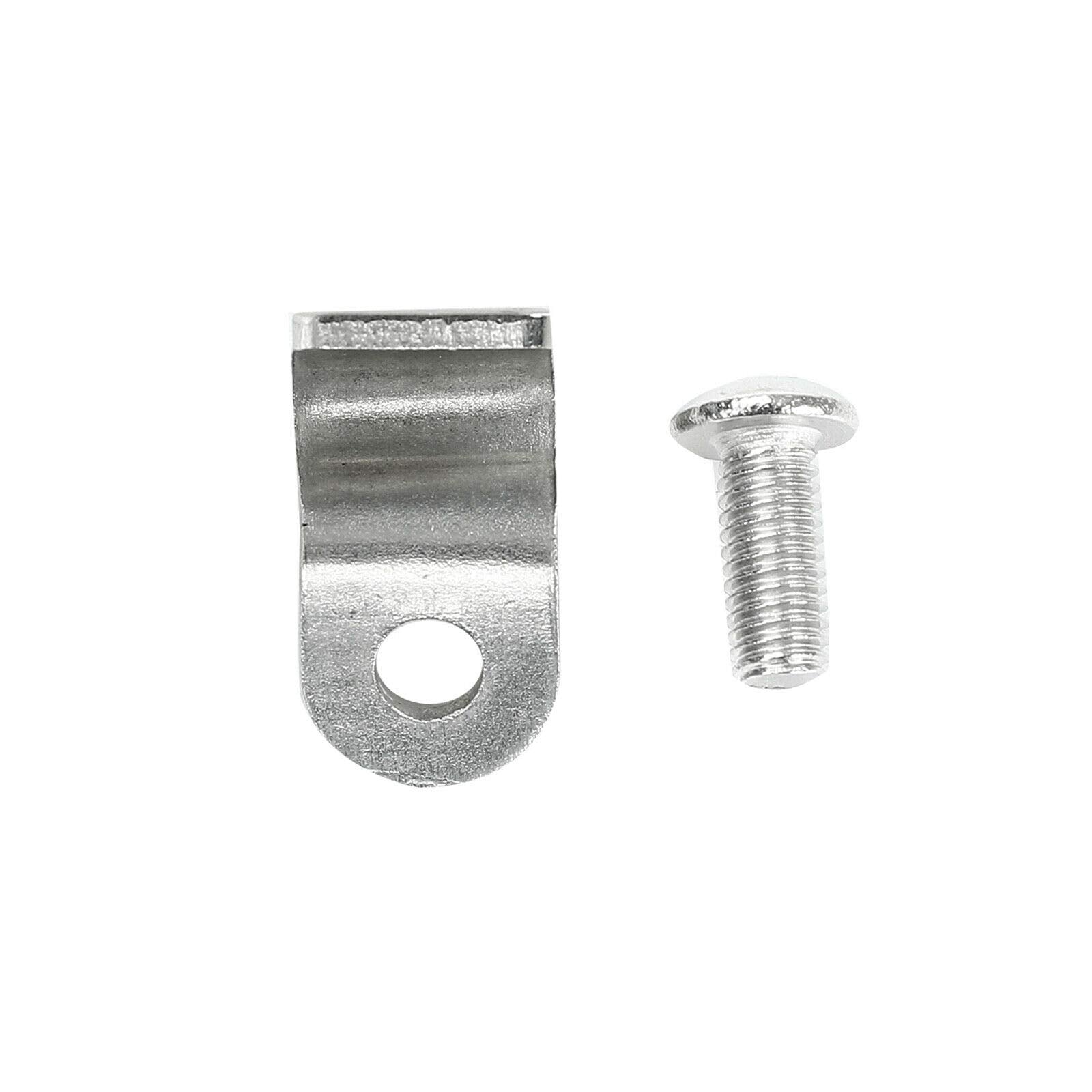 SUPERFASTRACING 24pcs 1/4'' Stainless Steel Brake Line Clamp & Screw Street Rod Custom Dune Buggy