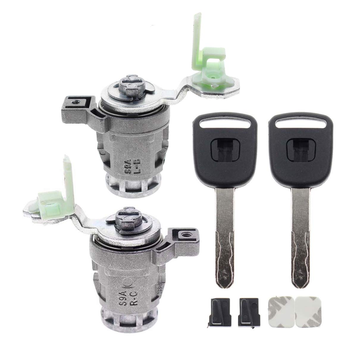 Autokay 72146S73003 Door Lock Cylinder Front Left Driver Lh Side & Right Passenger Side Rh With Keys For Honda Accord 1998-2002 