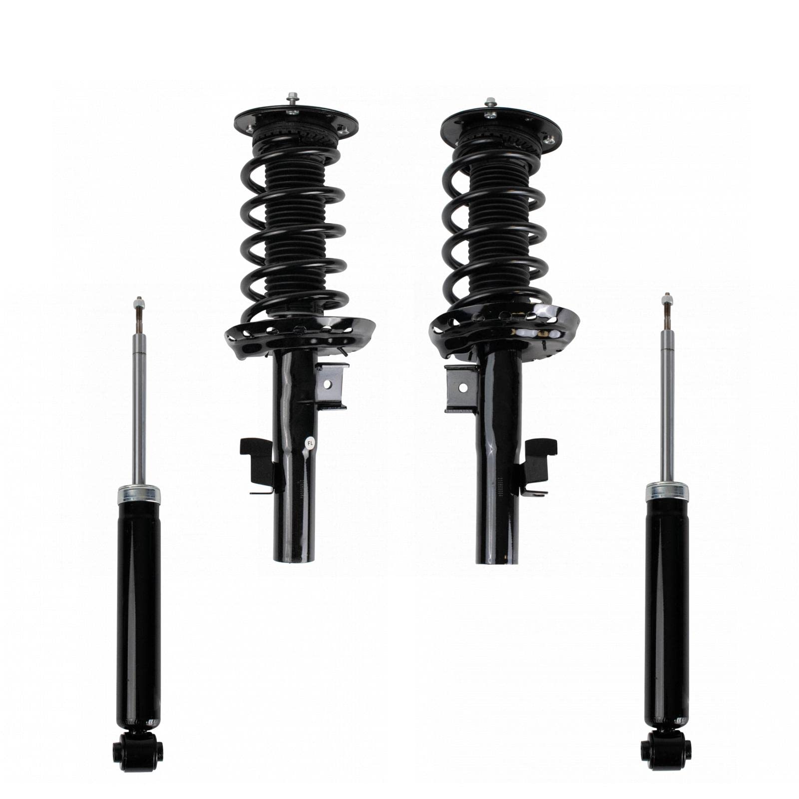 Trq Front And Rear Complete Strut Assembly & Shock Absorber Kit Complete Strut & Coil Spring Assembly Compatible With 2011-2019 