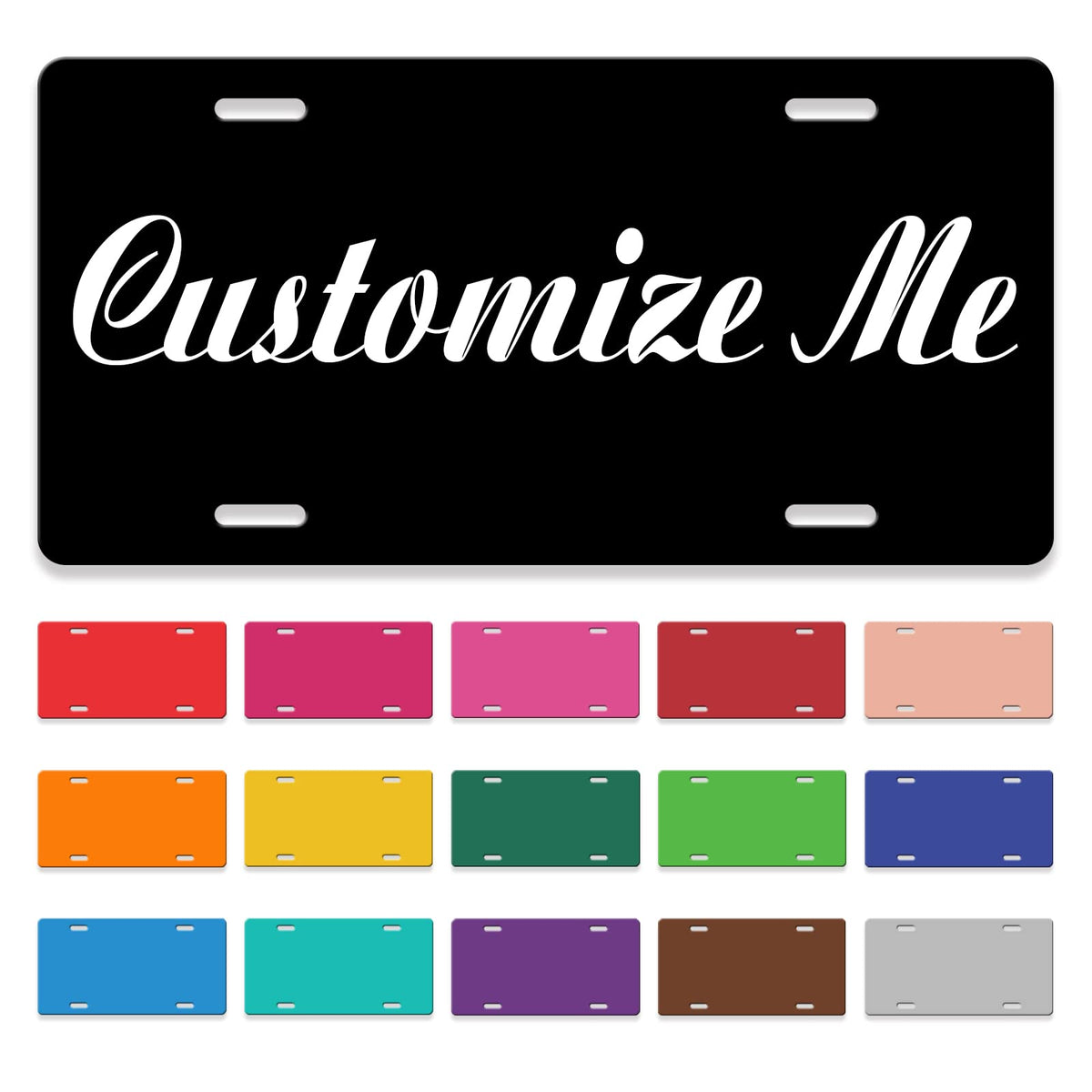 Wraulzm Custom License Plate For Front Of Car Personalized, Add Your Own Customized Pictures Text, Image, Photo, Logo Art Design