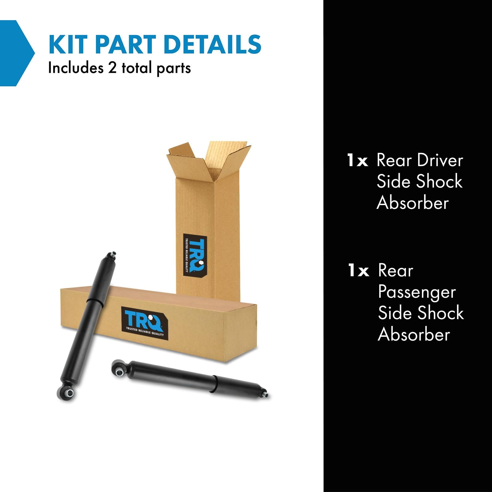 Trq Rear Shock Absorber Set Compatible With 2006-2012 Ford Fusion 2007-2012 Lincoln Mkz 2006 Zephyr 2003-2008 Mazda 6 2006-2011