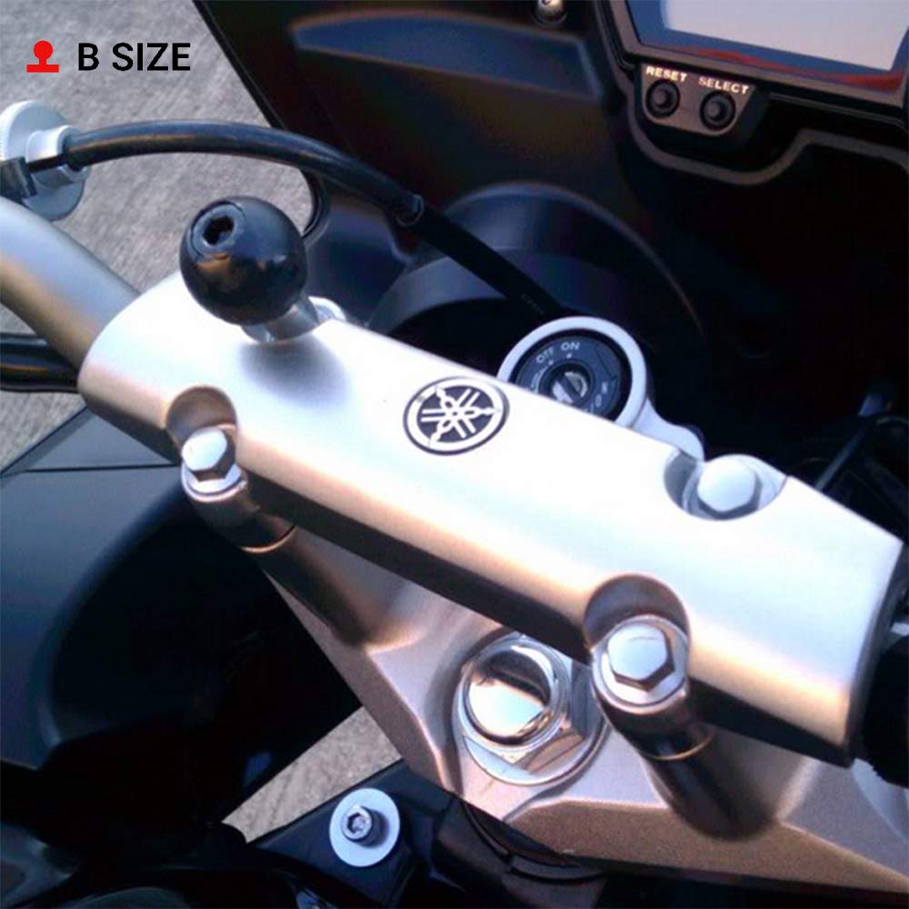 Ram Mounts Ram-B-367U Motorcycle Handlebar Clamp Base With M8 Bolts With B Size 1'' Ball