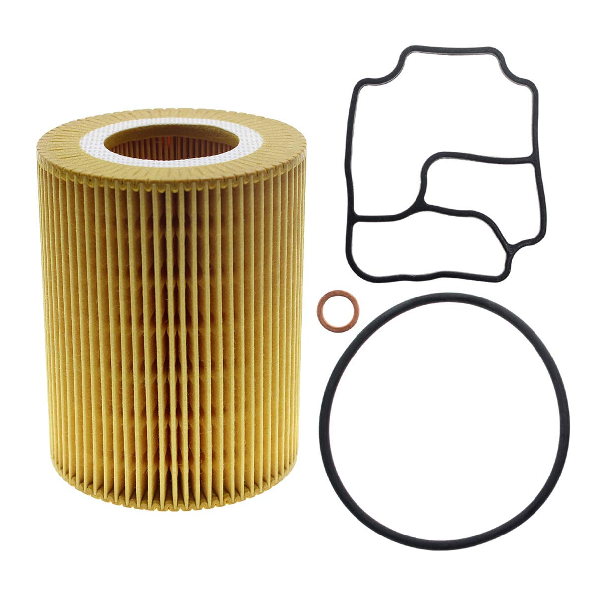 AUTOKAY Engine Oil Filter w/Housing Gasket Fits for BMW E39 E46 E60 X3 X5 Z3 Z4 525i 530i 323Ci 328Ci 323i 323is 325is 328i 325xi 330Ci 330i