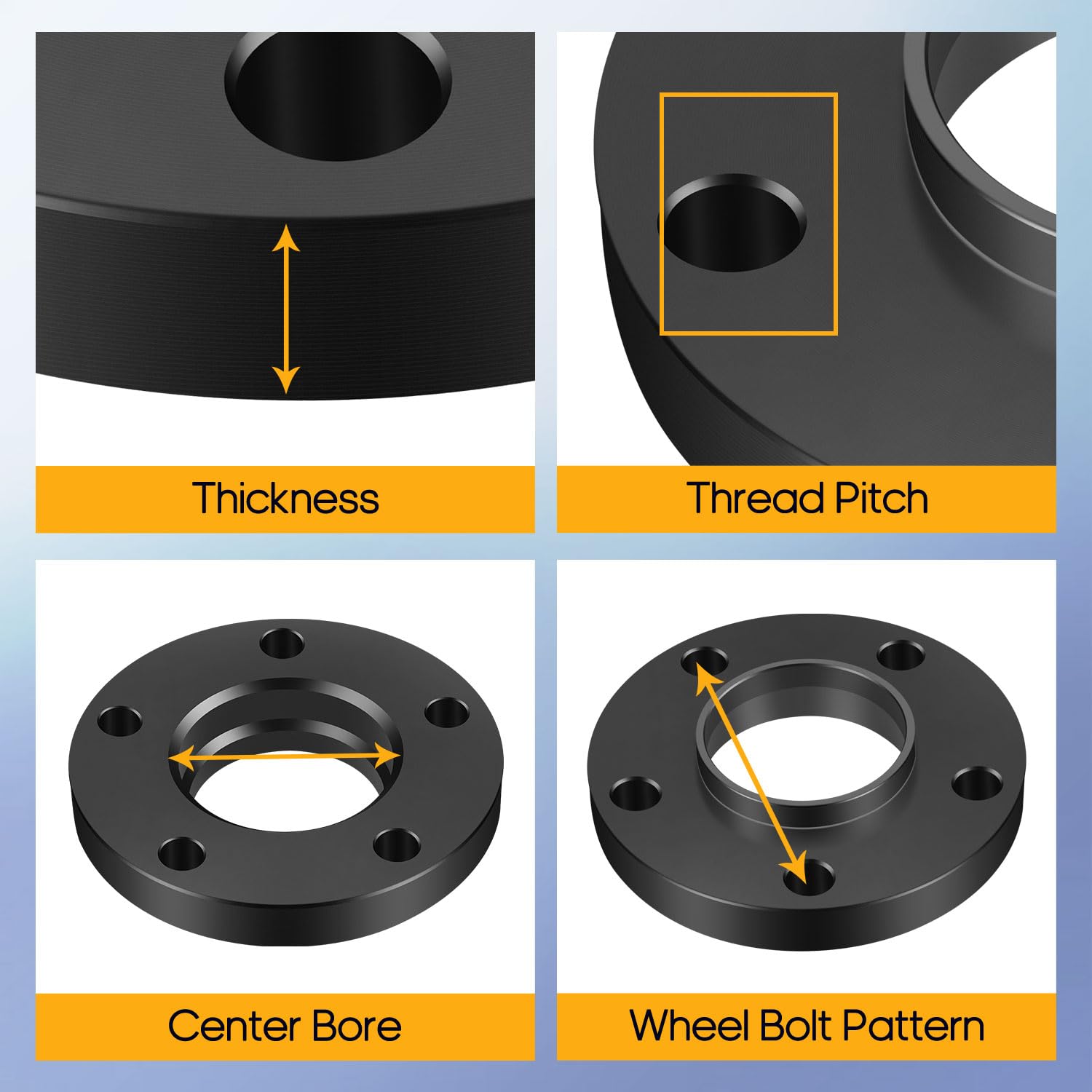 OCPTY 2PCS 5x120 to 5x120 Wheel Spacers 20mm 12x1.5 Studs 74.1mm Hub Bore Forged Hub Centric Wheel Spacers 5 Lug fit for 525i fo