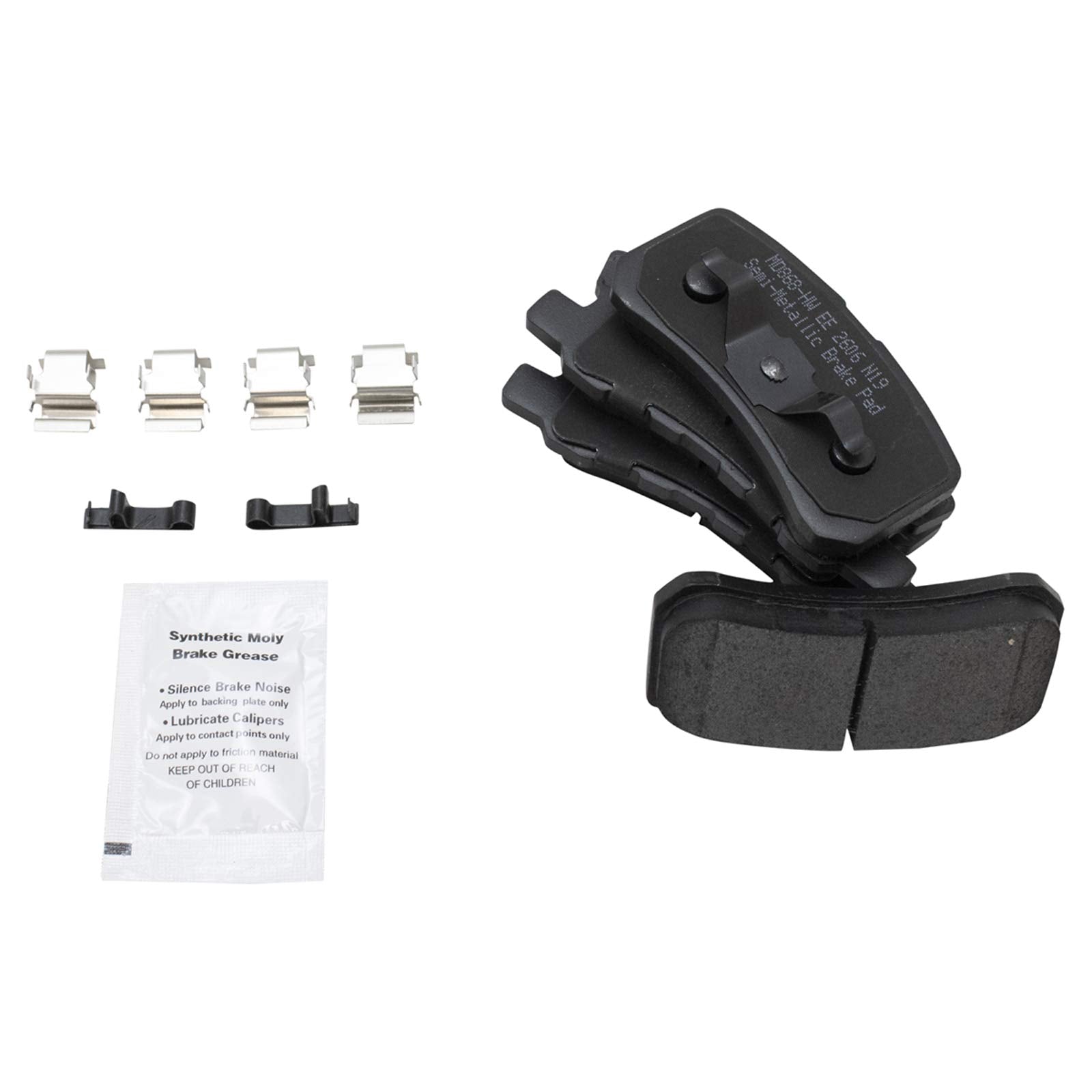 Trq Rear Brake Pad & Rotor Kit Brake Pads Brake Rotor Semi-Metallic Compatible With 2004-2011 Mitsubishi Endeavor