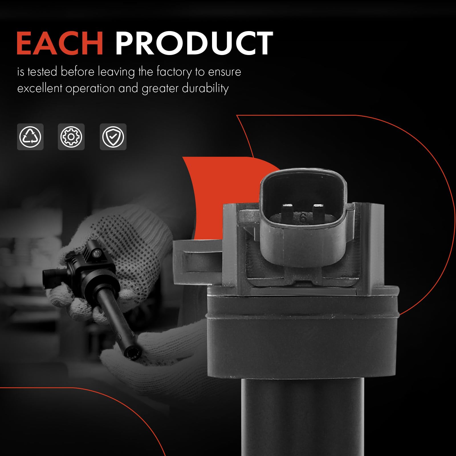 A-Premium Ignition Coil Pack Set of 4 Compatible with Hyundai Elantra 2011-2016, Tucson 2014-2020, Kia Forte 2014-2016, Soul 2012-2019, 1.8L 2.0L Engine