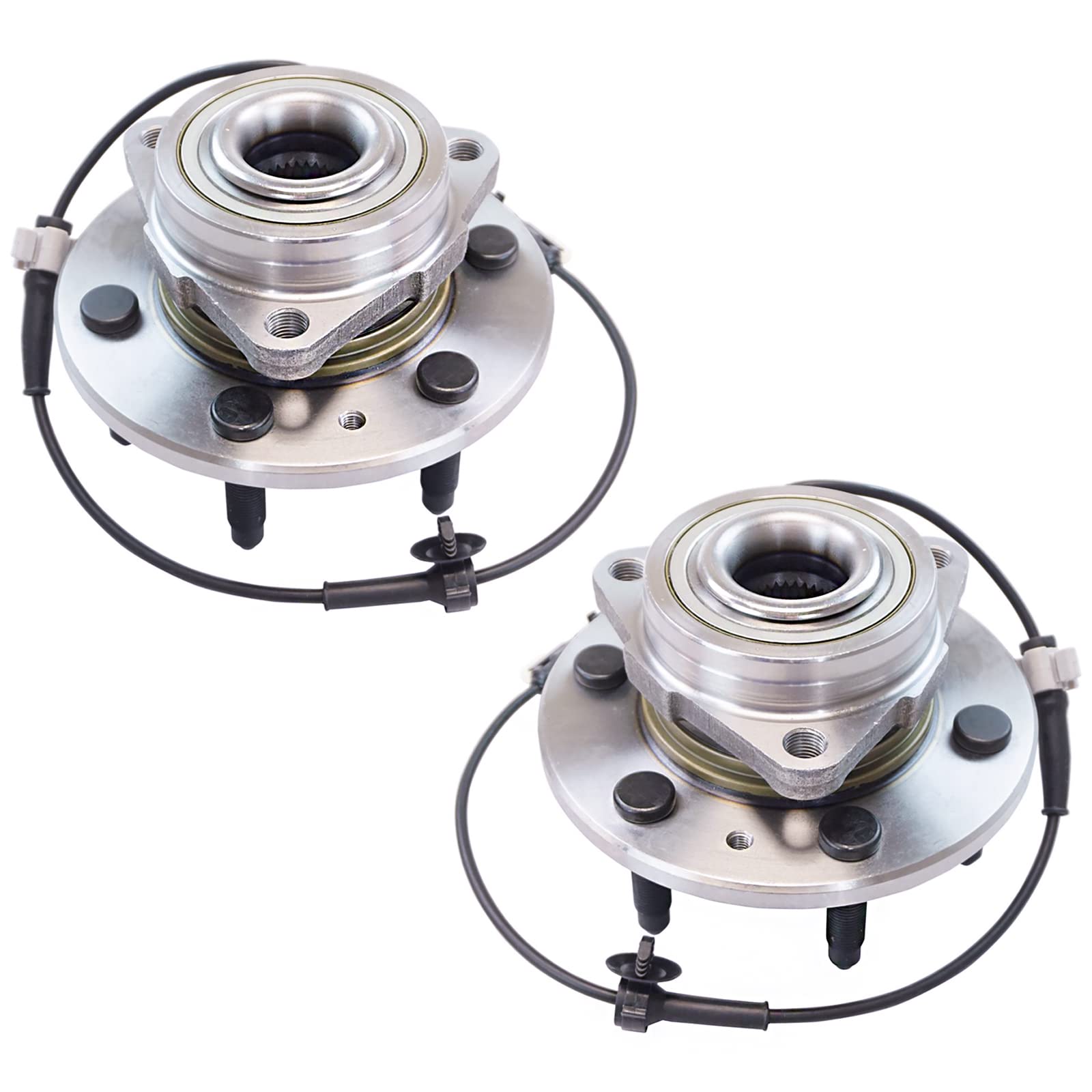 Trq Front Wheel Bearing & Hub Assembly Lh Rh Pair Set Of 2 For Cadillac Chevy Gmc