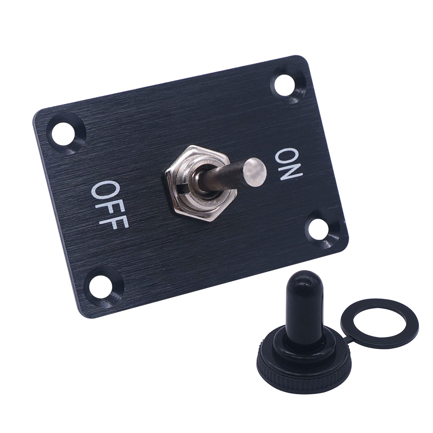 Weideer 12V Toggle Switch On/Off 16A 250V 2 Pin 2 Position Heavy Duty Toggle Switch With Mounting Plate Waterproof Cap And Wires
