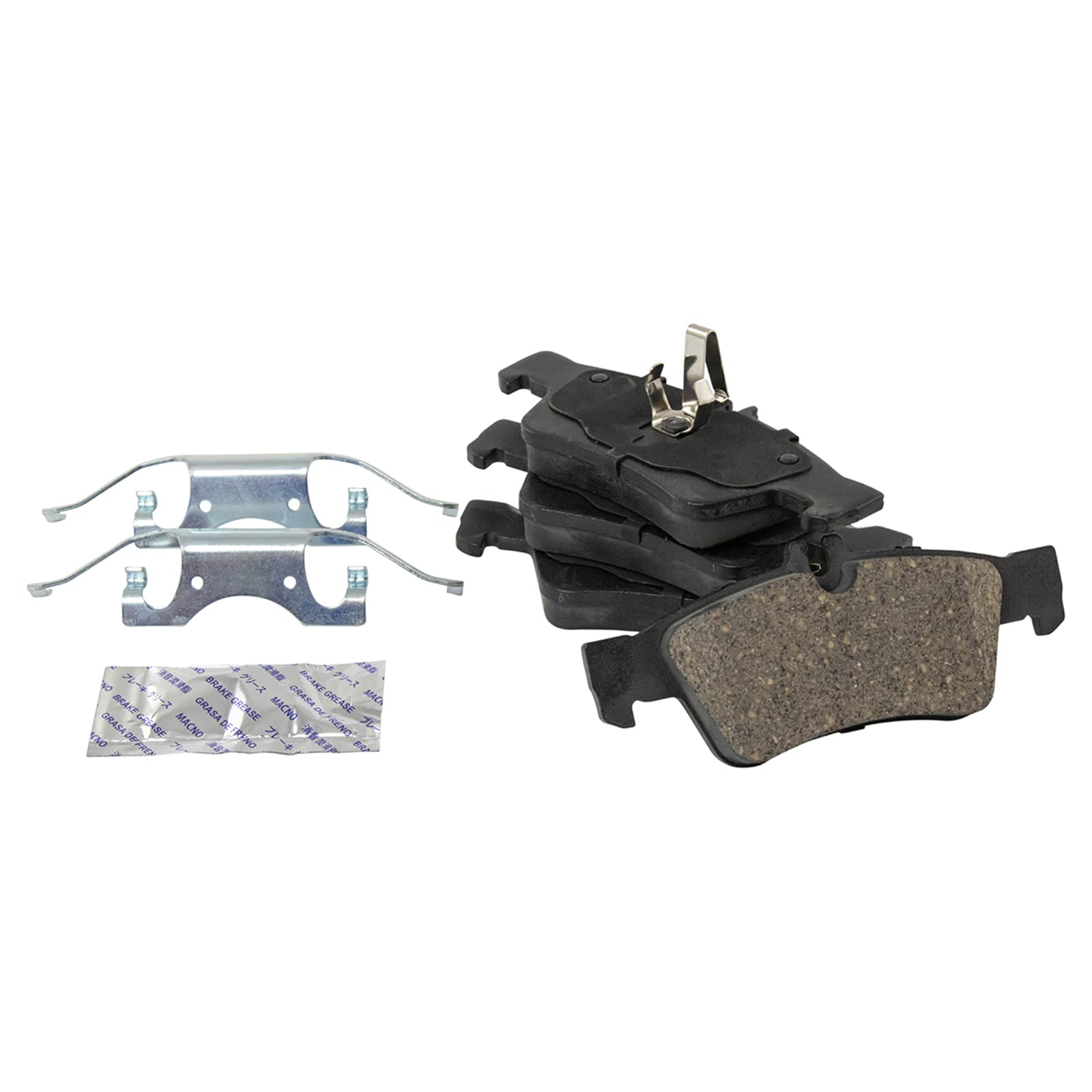 Trq Rear Brake Pad & Rotor Kit Brake Pads Brake Rotor Parking Brake Shoe Set Ceramic Compatible With 2006 Mercedes-Benz Cls500 2