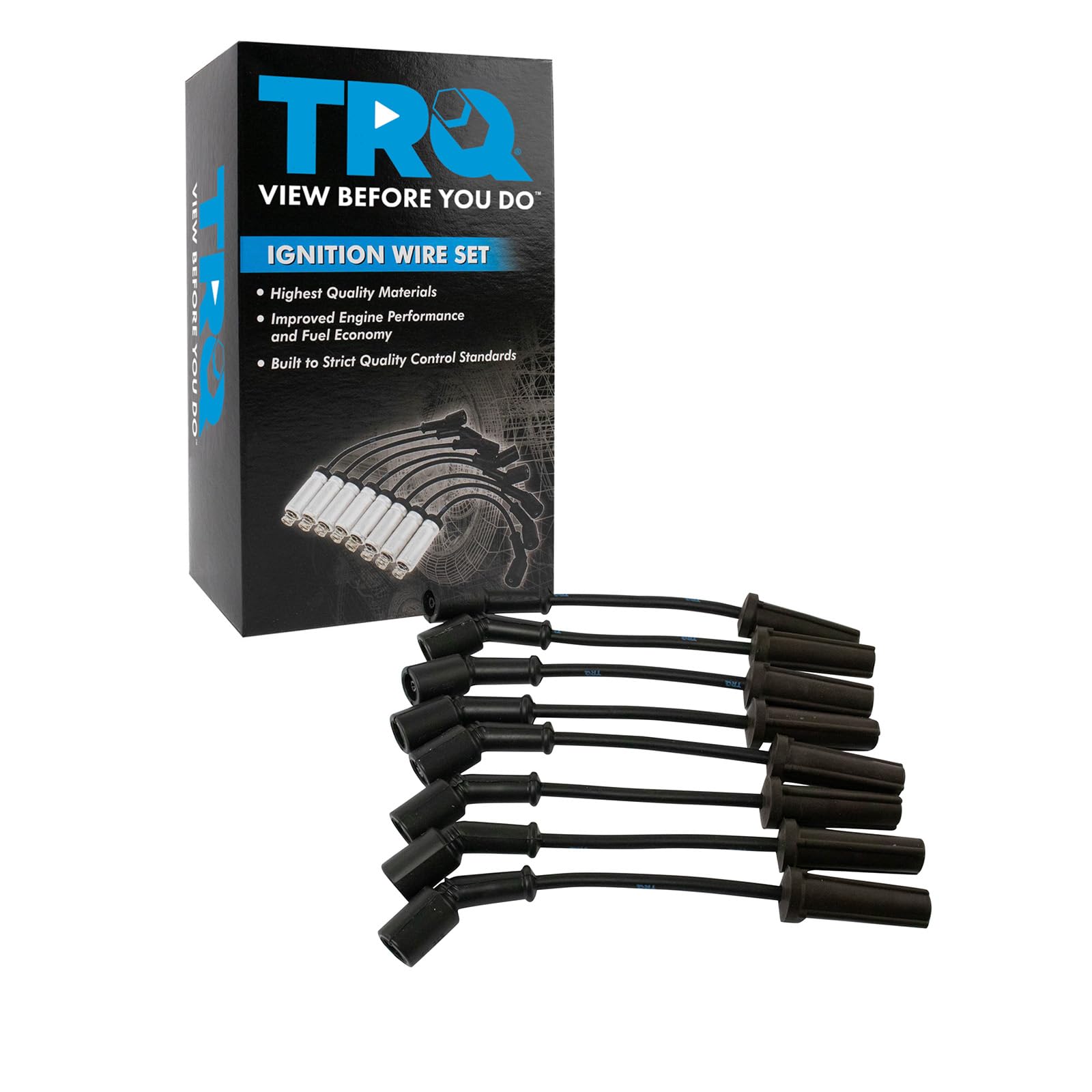 Trq Ignition Spark Plug Wire Kit Set For Gmc Chevrolet Buick Cadillac Pontiac Hummer Saab Pickup Truck Suv V8