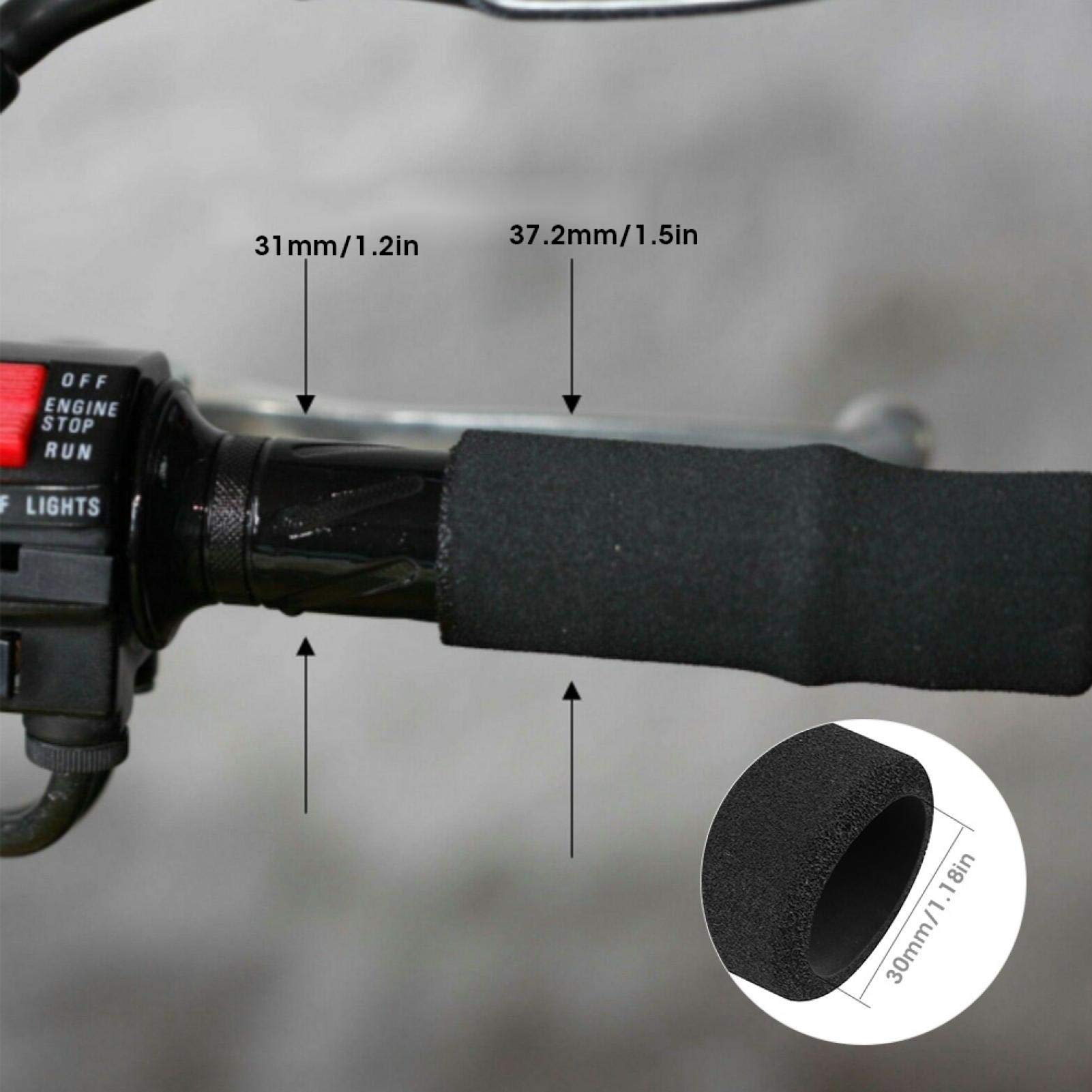 Aqxreight - Handlebar Grips, Motorcycle Handlebar Anti Slip Foam Handle Grips Cover Fit For R850 R1100Gs R1150Gs R1200Gs