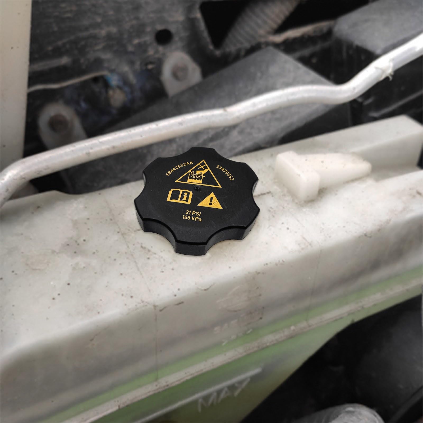 Sylvil Car Radiator Coolant Reservoir Cap, Radiator Coolant Recovery Cap Replacement Compatible with Ram 2013-2021, Durango 2016