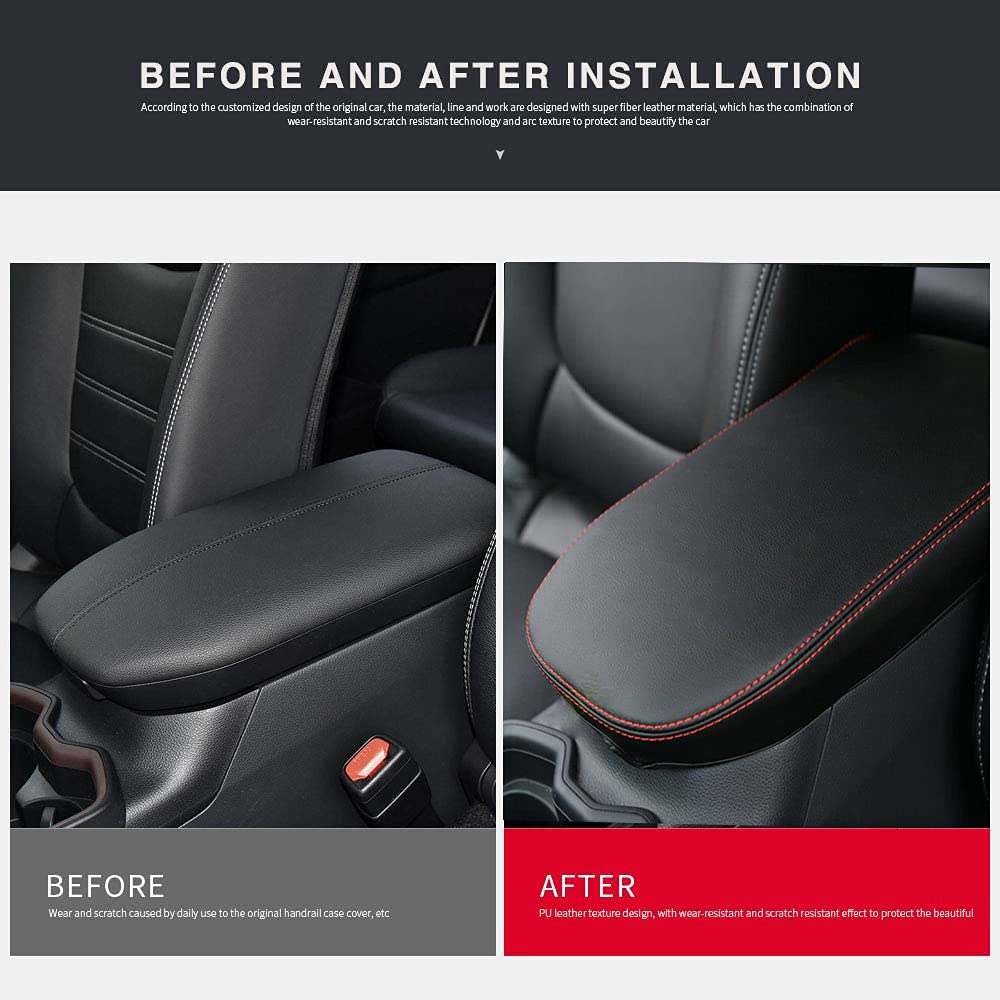 Intget For Toyota Rav4 Accessories 2025 2024 2023 2022 2021 2020 2019 And 2021-2024 Rav-4 Prime Center Console Cover Leather Arm