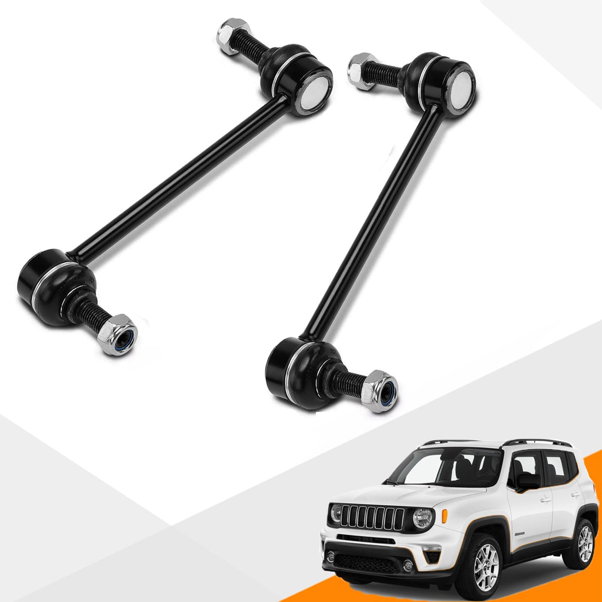K750909 (Set of 2) Rear Sway Stabilizer Bar End Link Kit Compatible for 2017-2023 Jeep Compass, 2015-2023 Renegade,2016-2023 Fia