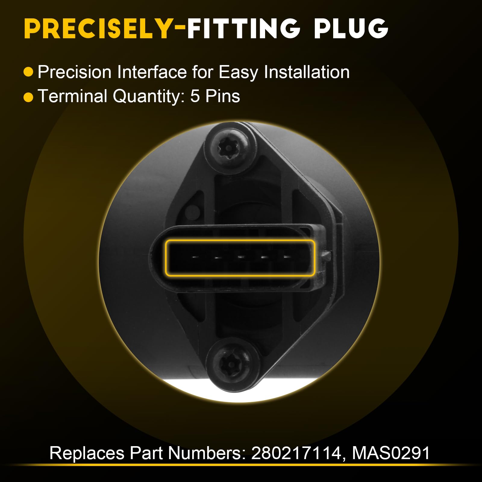 OCPTY Mass Air Flow Sensor 280217114 Meter FITS for 1997 for Mercedes-Benz C230 2.2L,1997-2000 for Mercedes-Benz C230 2.3L,1998-2001 for Mercedes-Benz SLK230 2.3L