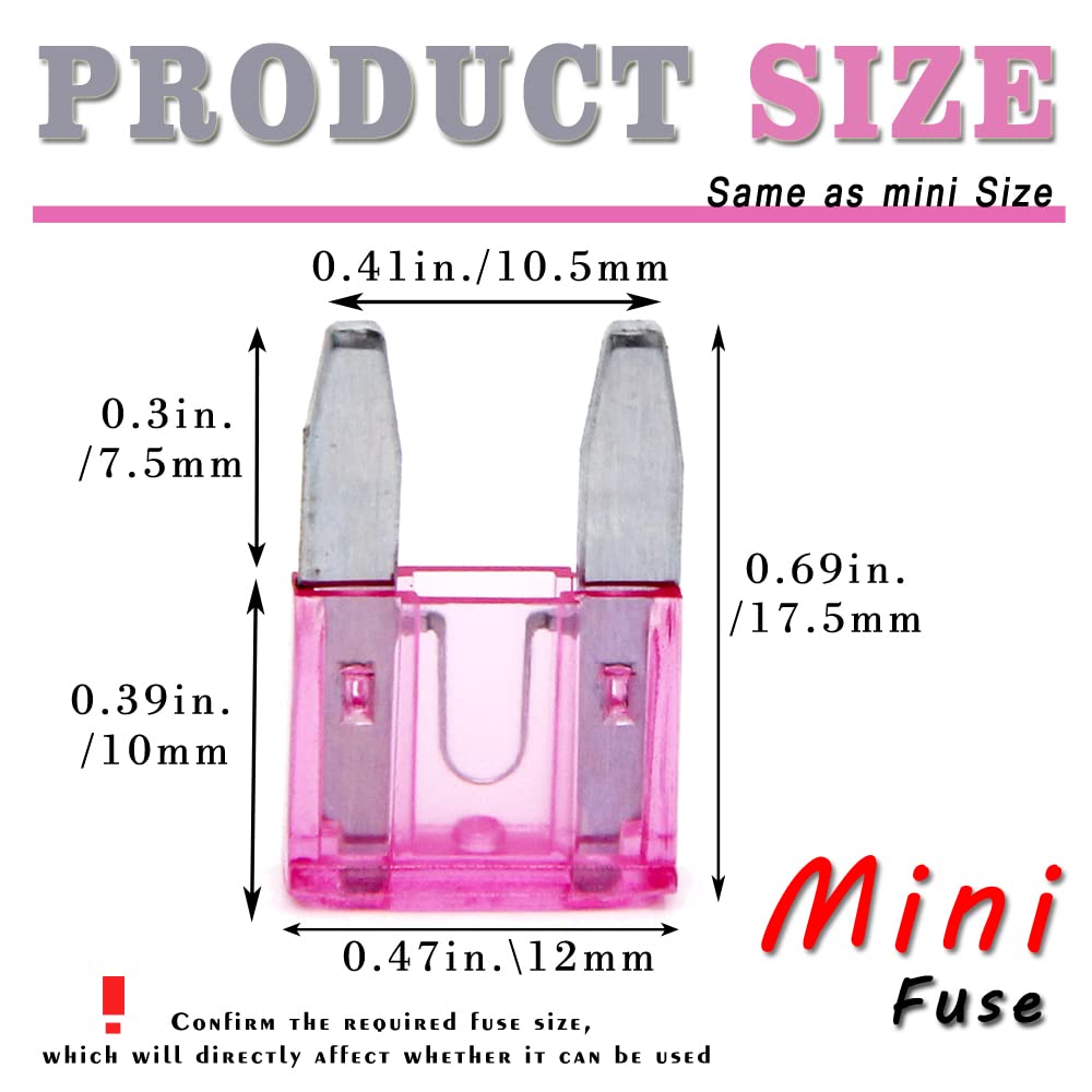 Fymusing 20 Pcs 3A Mini Blade Fuse, Automotive Fuse For Car Truck