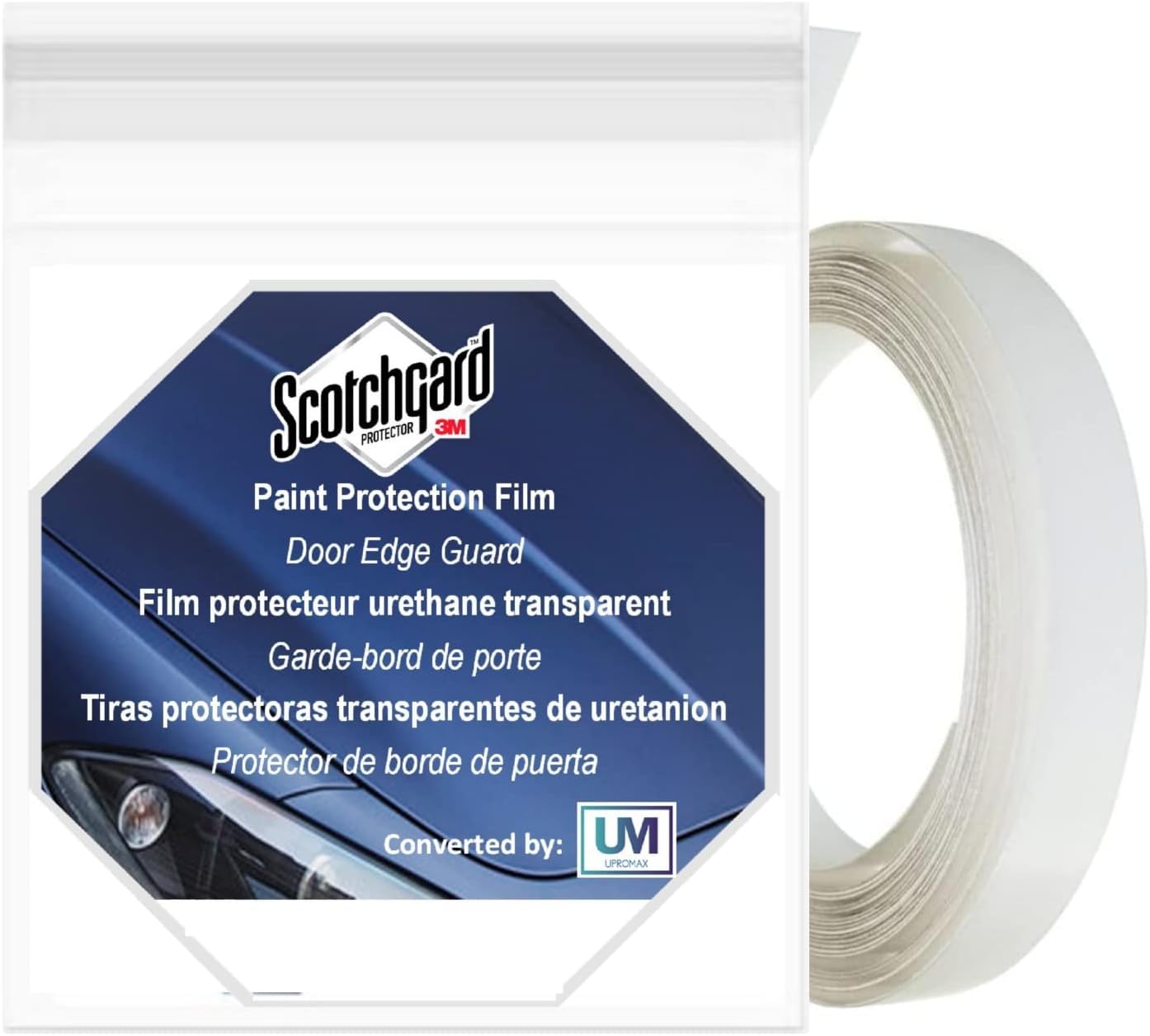 Door Edge Protector PRE-Cut Guard Scratch Paint Protection Film Clear Invisible Universal Car Truck (Roll 1 Inch x 5yd)