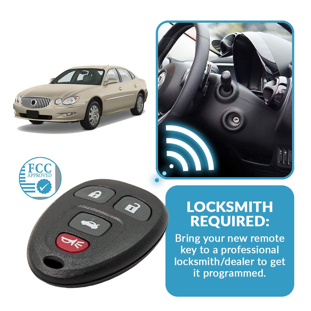 Keyless2Go Replacement For New Keyless Entry Remote Car Key Fob For Select Malibu Cobalt Lacrosse Grand Prix G5 G6 Models That U