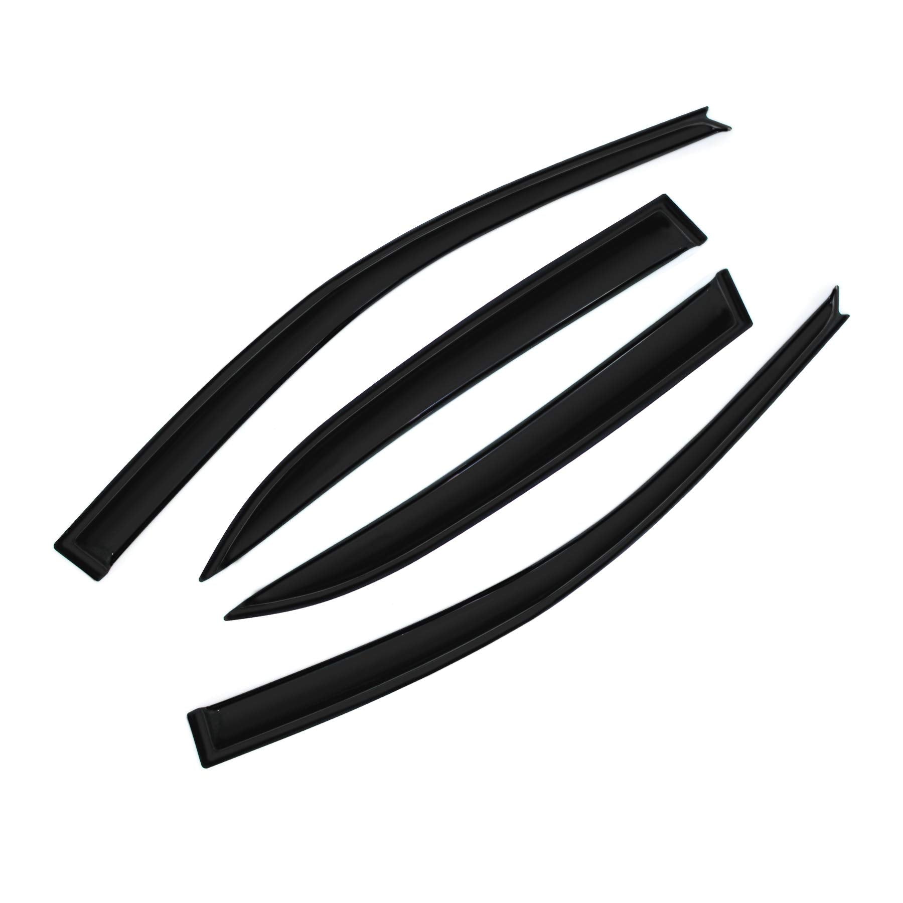 Gldifa Smoke Window Visors Compatible With 2003-2008 Toyota Corolla Sun/Rain Guards Wind Deflector 4Pcs 94620