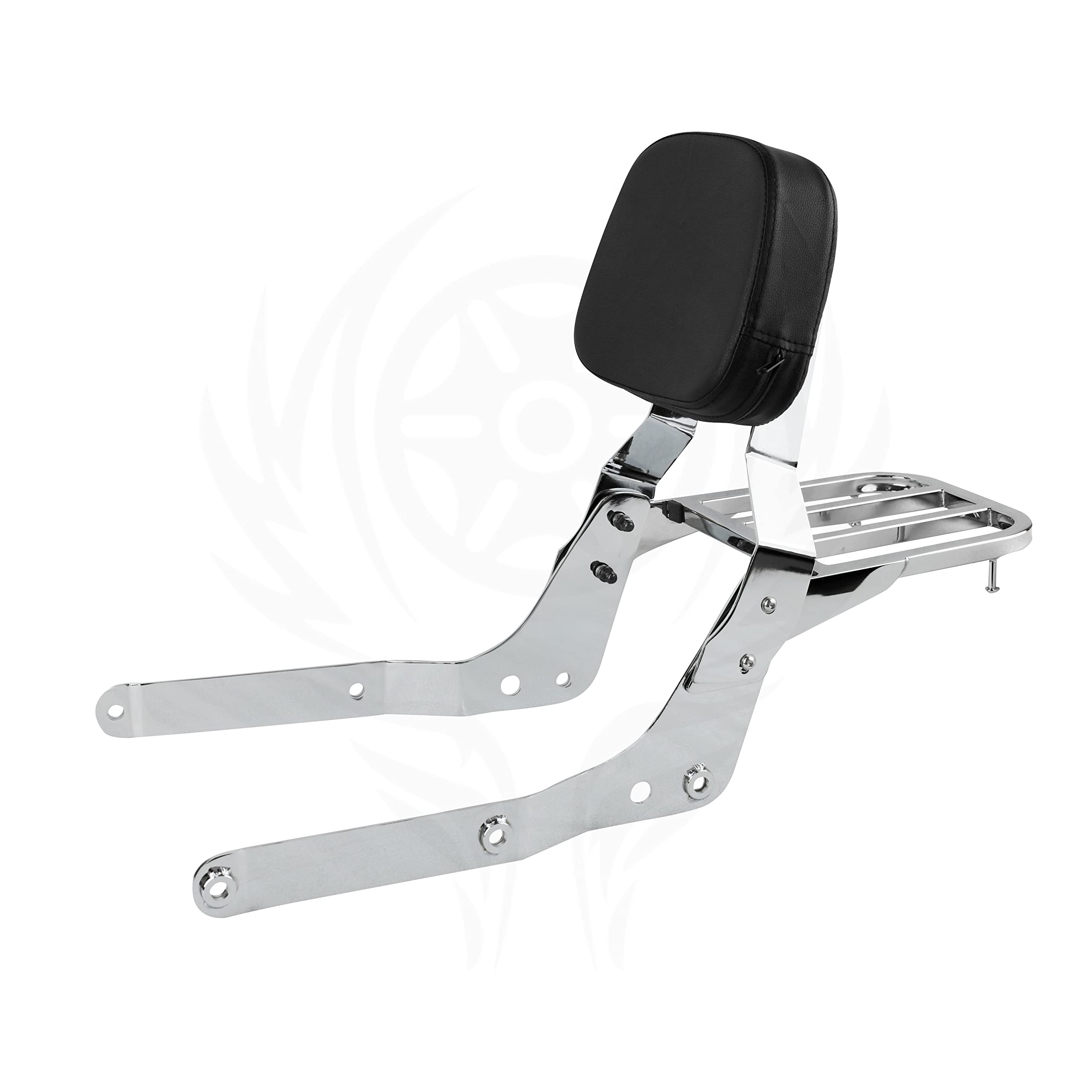 Sissybar Backrest and Luggage Rack for Honda Shadow Aero VT750C 2004-2023 (Chrome Finished)