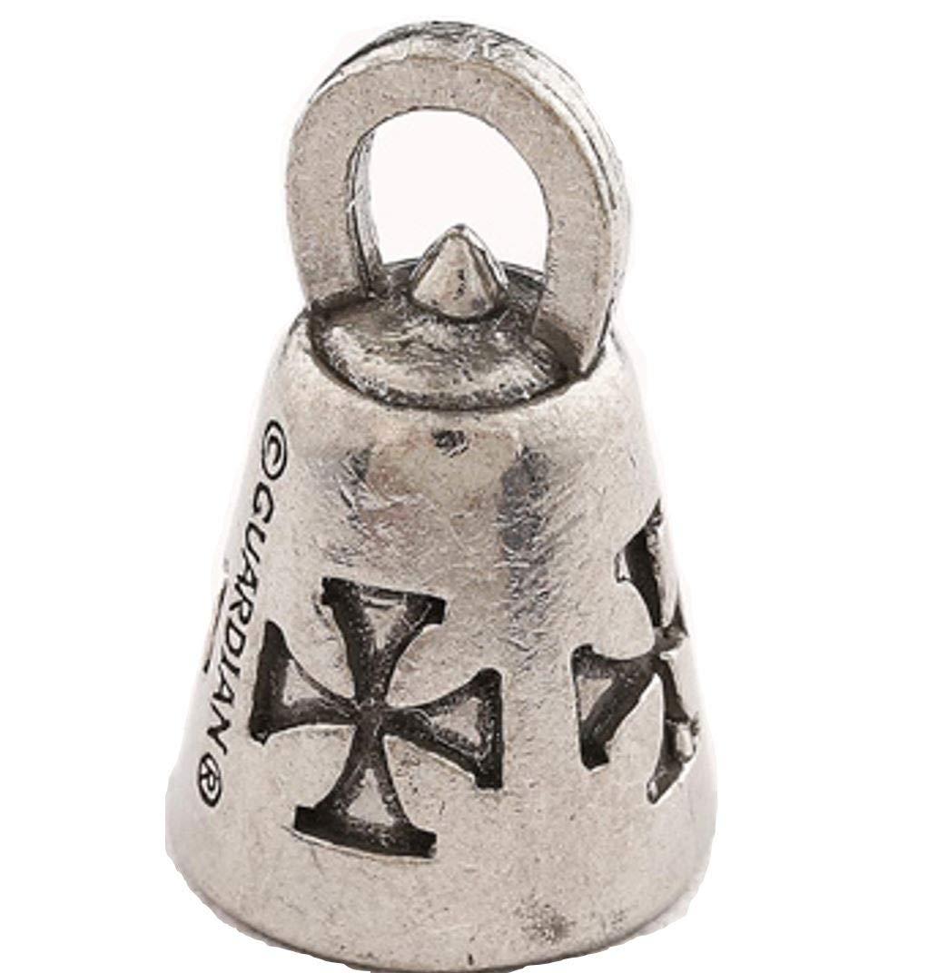 Guardian Bell Religious Good Luck Bell W/Keyring & Black Velvet Gift Bag | Motorcycle Bell | Lead-Free Pewter | Made In Usa