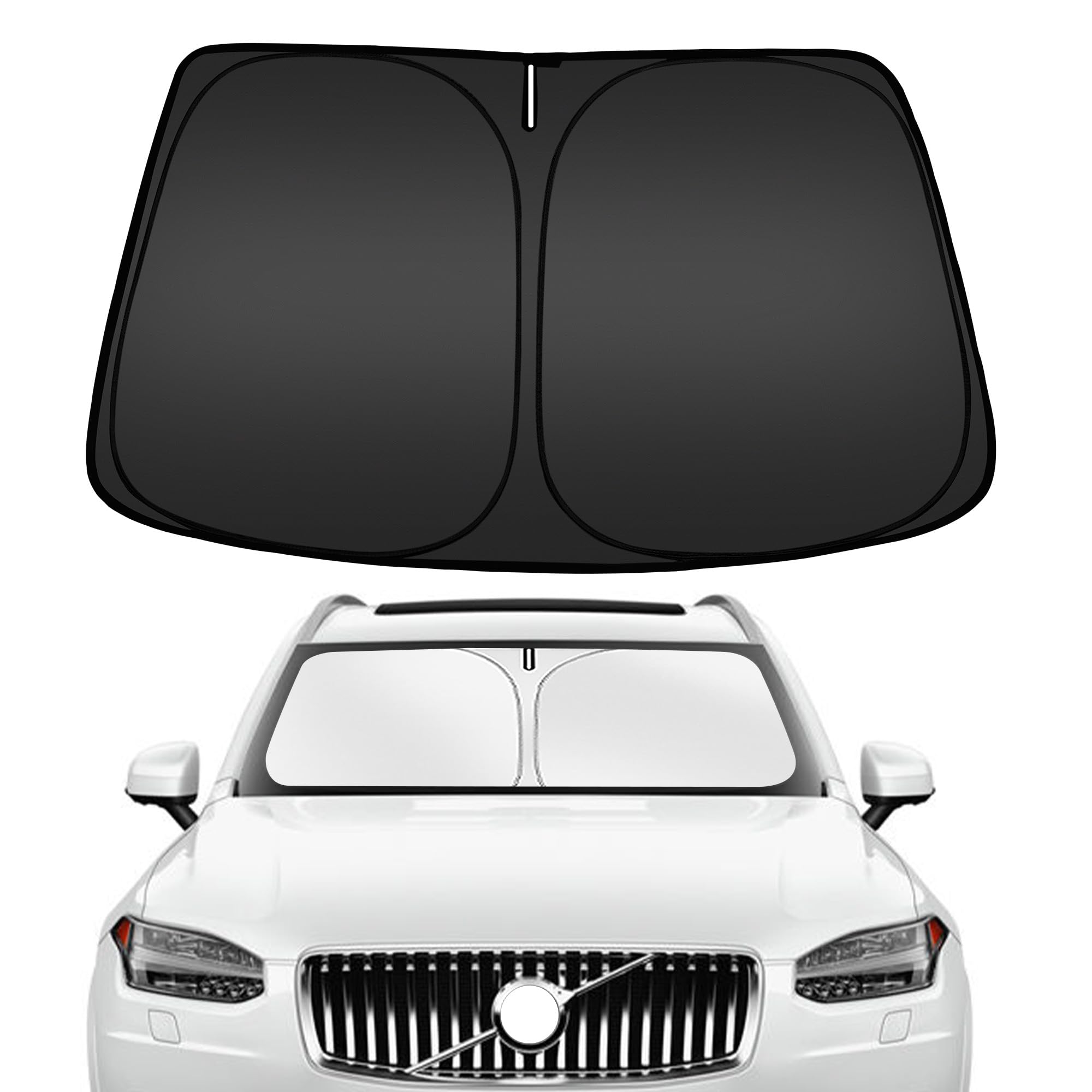 ARISMOTOR Windshield Sun Shade for Volvo XC90 2016-2025, Custom Fit Foldable Front Window Sunshade Sun Visor Protector, Block UV