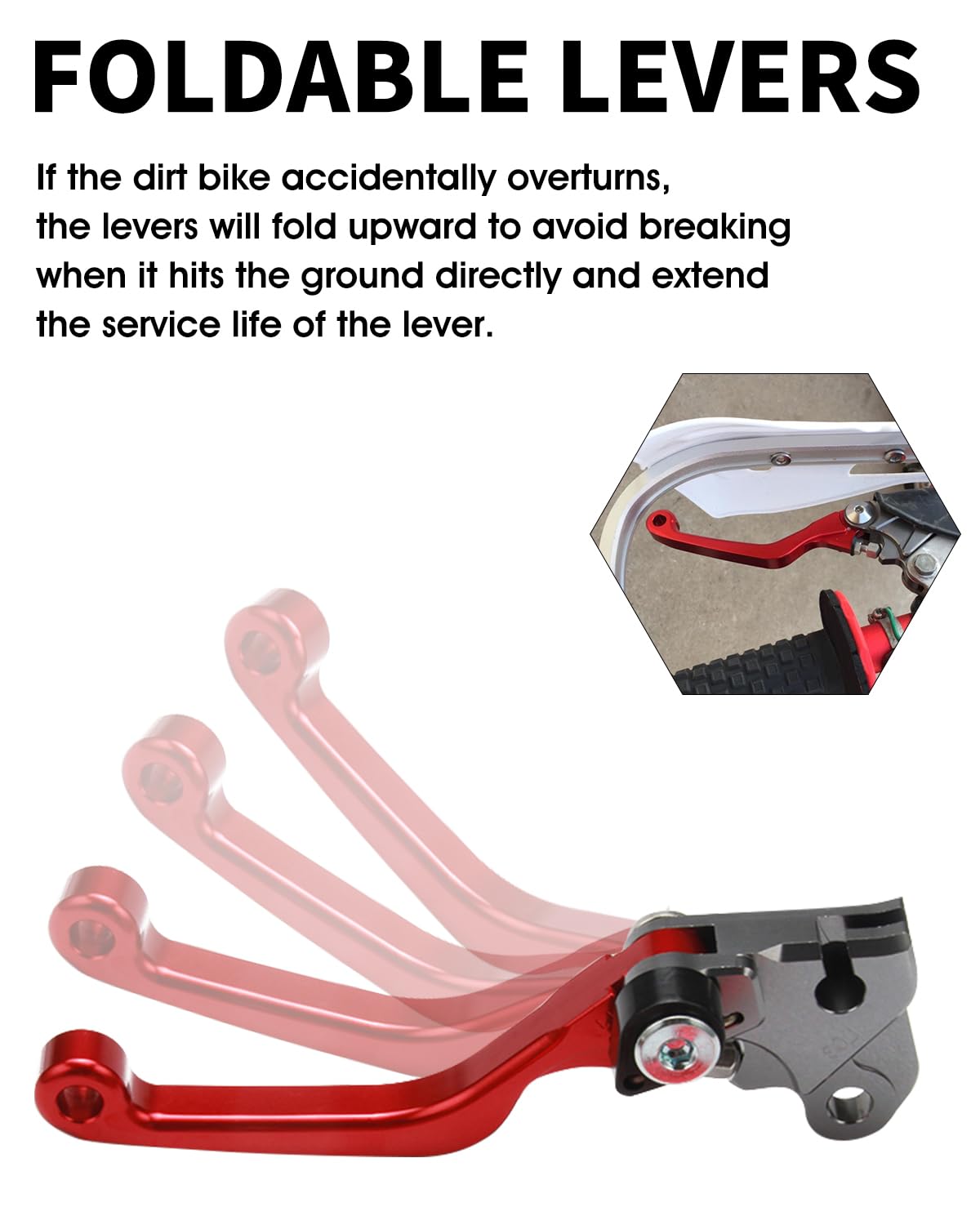 Jfg Racing Dirt Bike Foldable Clutch Brake Levers,Clutch Lever Breakaway Levers For Crf150F Crf230F 2003-2017/Crf250F 2019-2024
