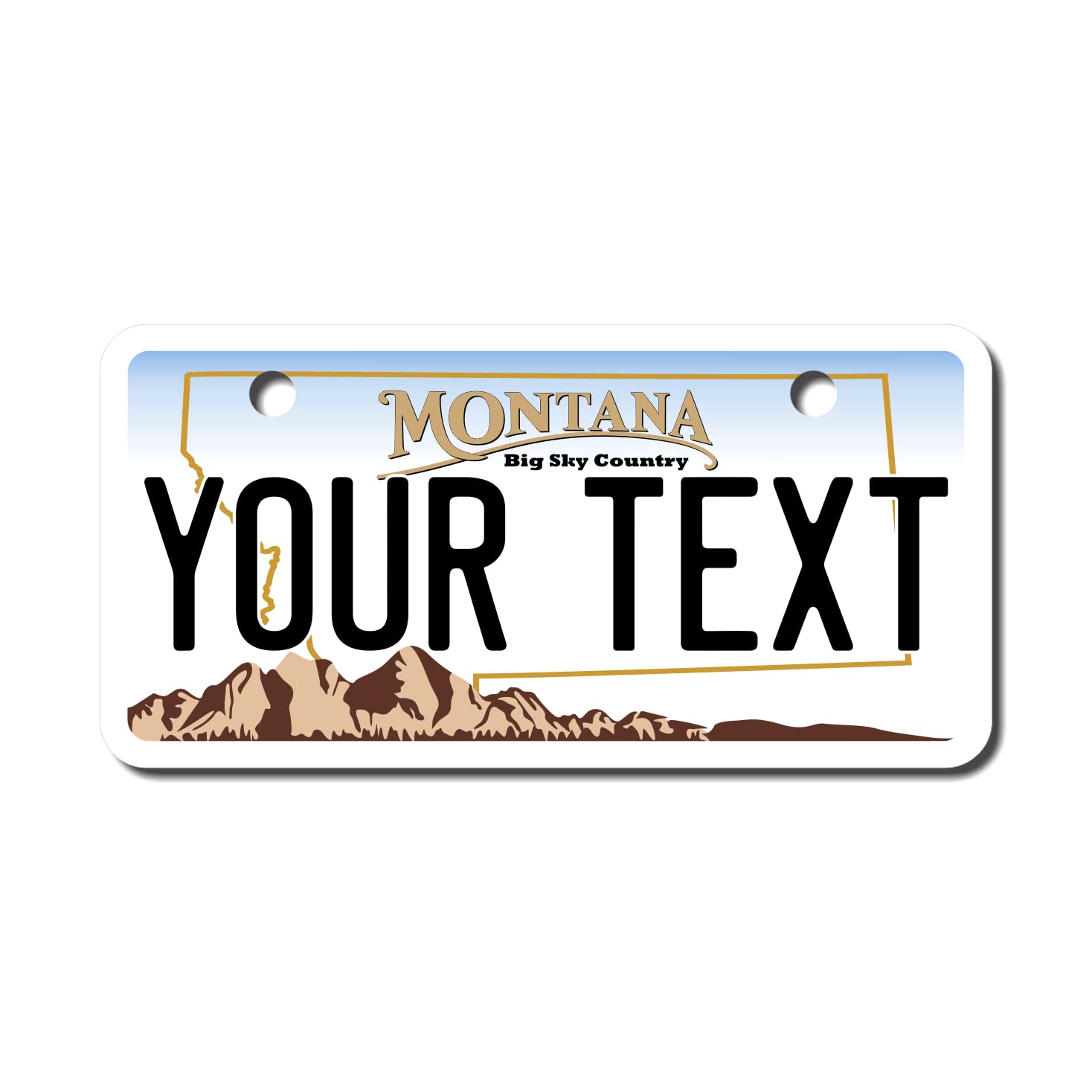 Teamlogo - Personalized Montana License Plate - Custom Aluminum Name, Text, Or Number Plate - Customized License Bike Accessorie