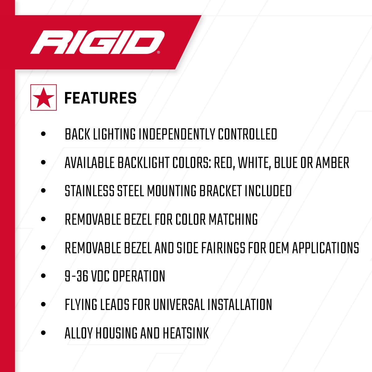 Rigid Industries - 360-Series 4'' Led Off-Road Spot Beam W/Amber Backlight