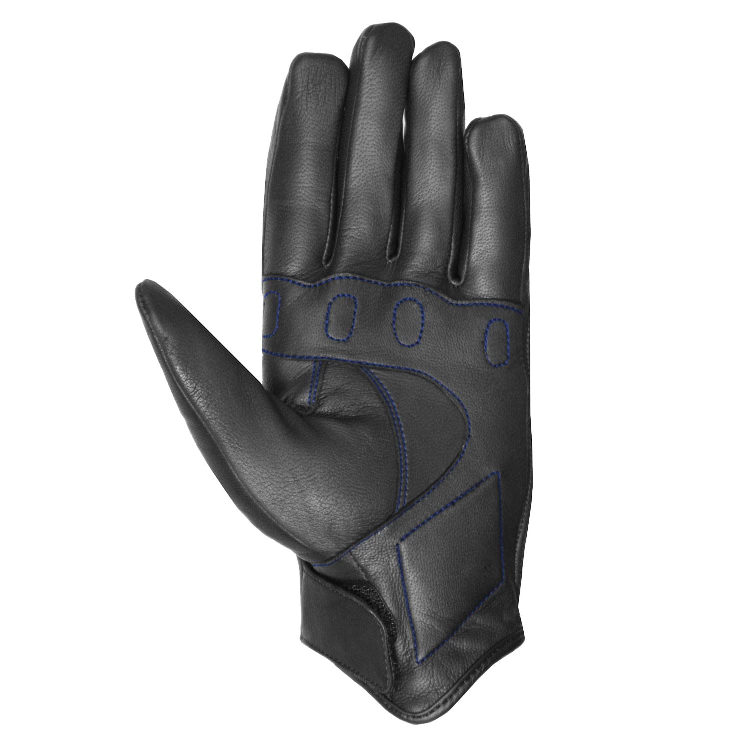 Jackets 4 Bikes Men'S Premium Leather Street Motorcycle Protective Cruiser Biker Gel Gloves Blackblue Xl