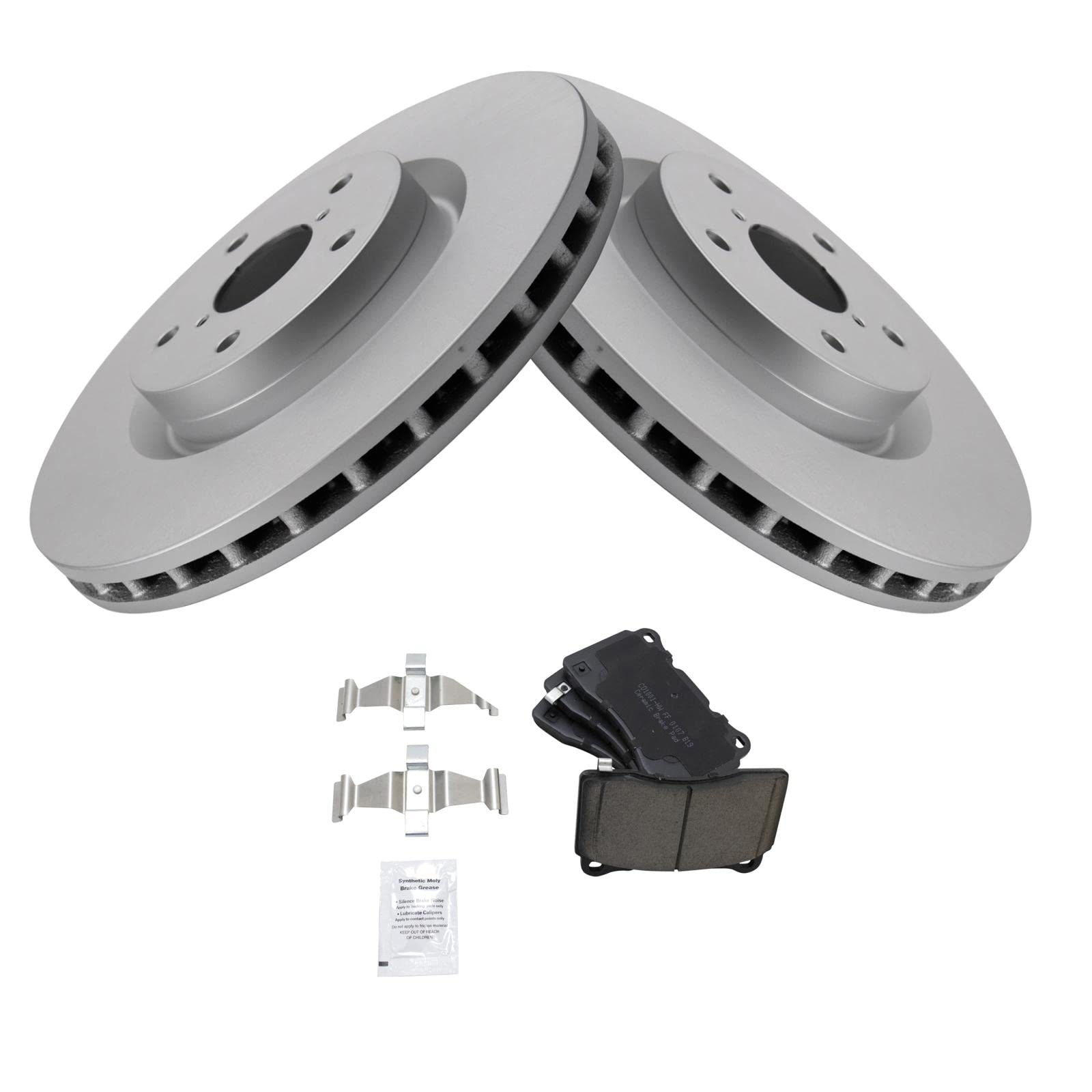 Trq Front Brake Pad & Rotor Kit Brake Pads Brake Rotor Ceramic Premium G-Coated Compatible With 2007-2014 Subaru Impreza 2015-20