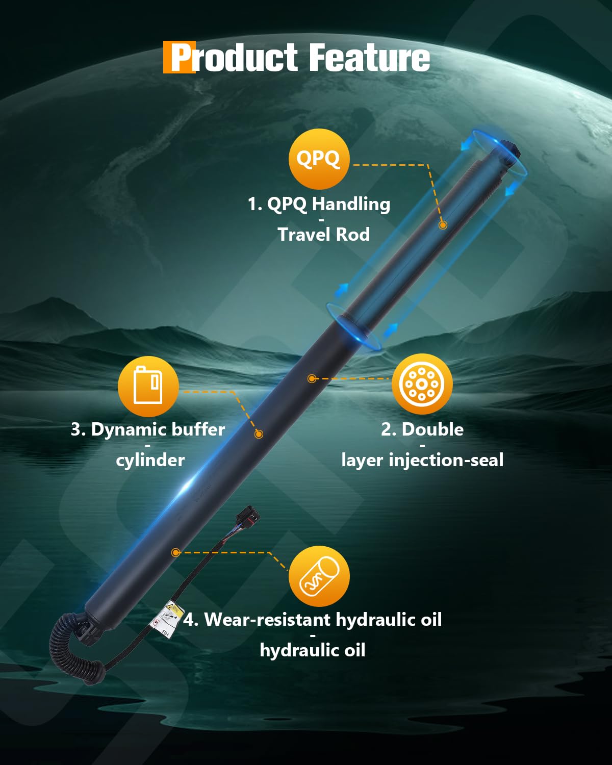 Scitoo Rear Right Tailgate Power Lift Support Shock Strut Fit For Nissan Murano 2015-2019 -Replace 905605Aa1A