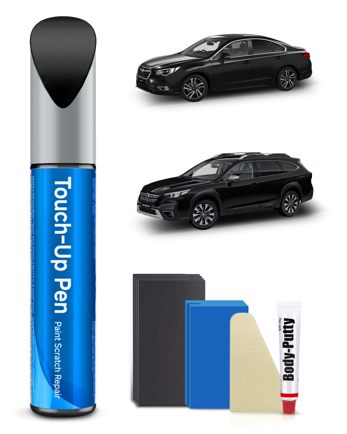D4S Crystal Black Pearl Touch Up Paint Kit Compatible with Subaru Exact Match Car Scratch Repair Touch Up Paint Kit