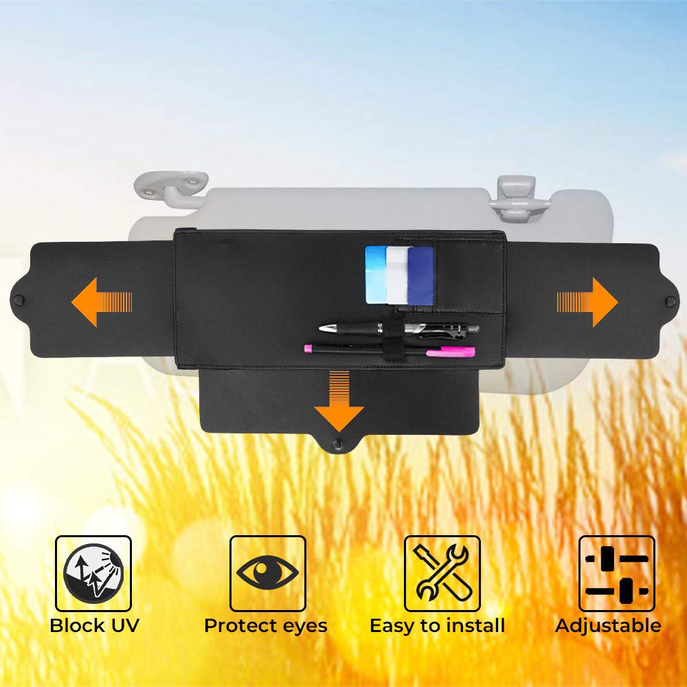 JoyTutus Car Sun Visor Sunshade Extender, Adjustable Car Sun Visor Extender Protects from Anti-Glare, UV Rays Blocker Window Sun Visor Windshield Sunshade Extender for Car SUV