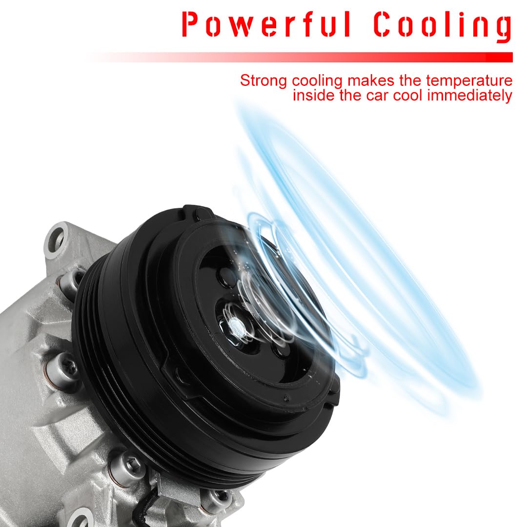 cciyu AC Compressor for Car 2004-2005 2006 for BMW X5 4.4L 4.8LAir Conditioning Compressor with Clutch 4 Grooves 98442